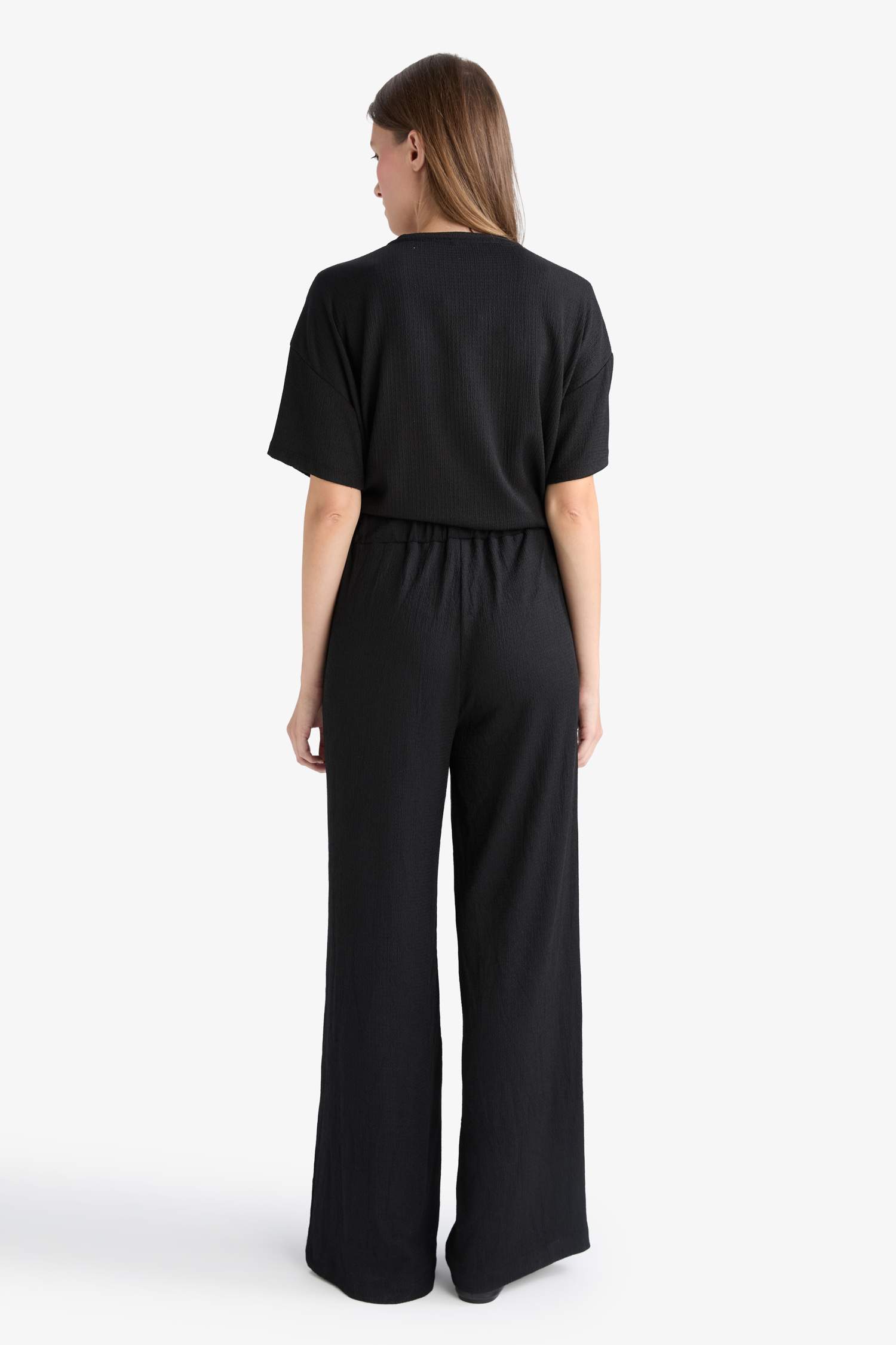 Straight Fit Düz Paça Bürümcük Pantolon