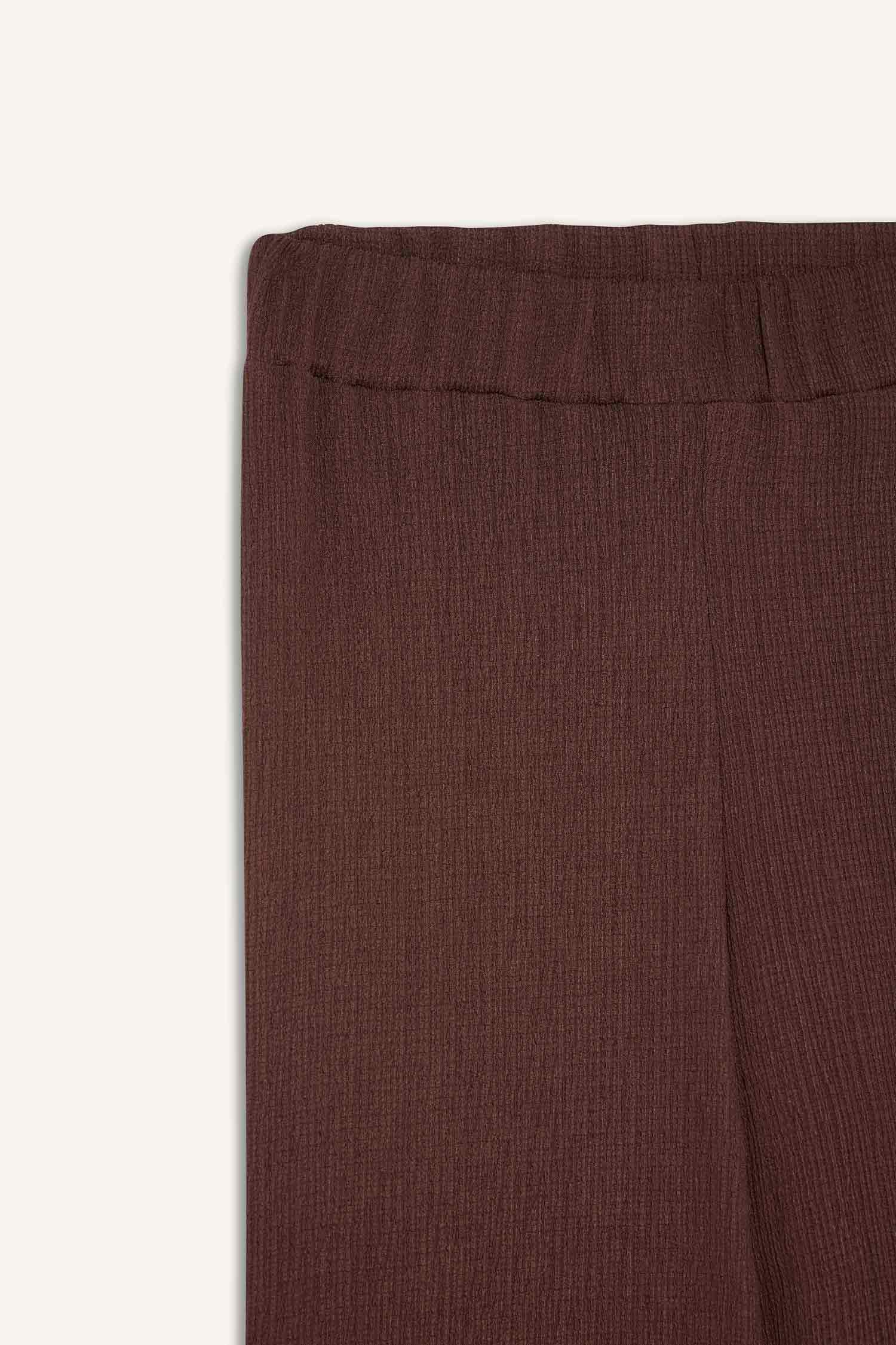 سروال القماش المنسوج قصة مستقيمة برجل عادي