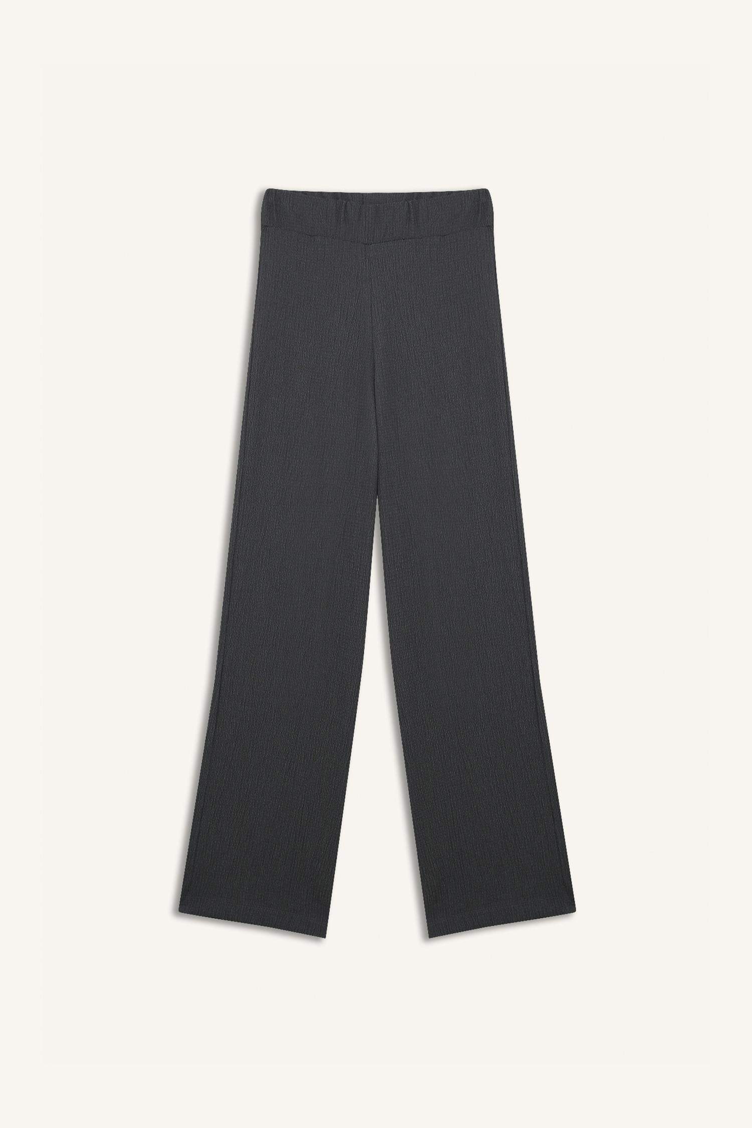 Bürümcük Pantolon Wide Leg Geniş Bol Paça Beli Lastikli