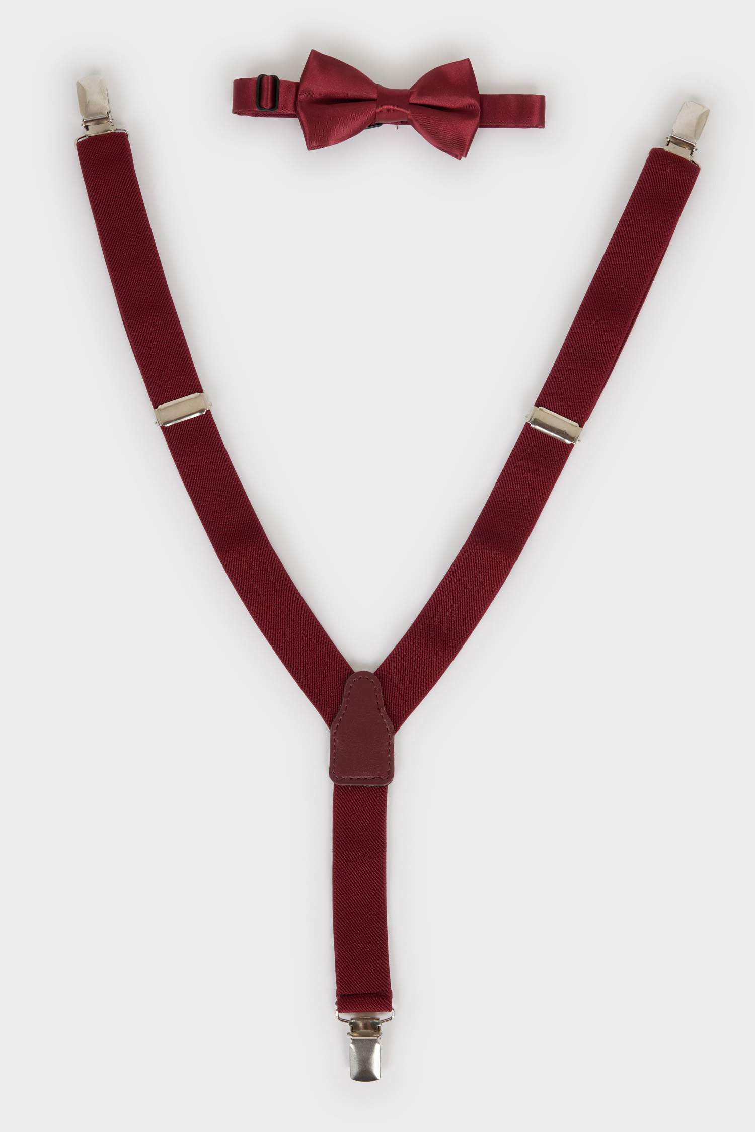 Erkek Çocuk Pamuklu 2'li Takım Pantolon Askısı Papyon