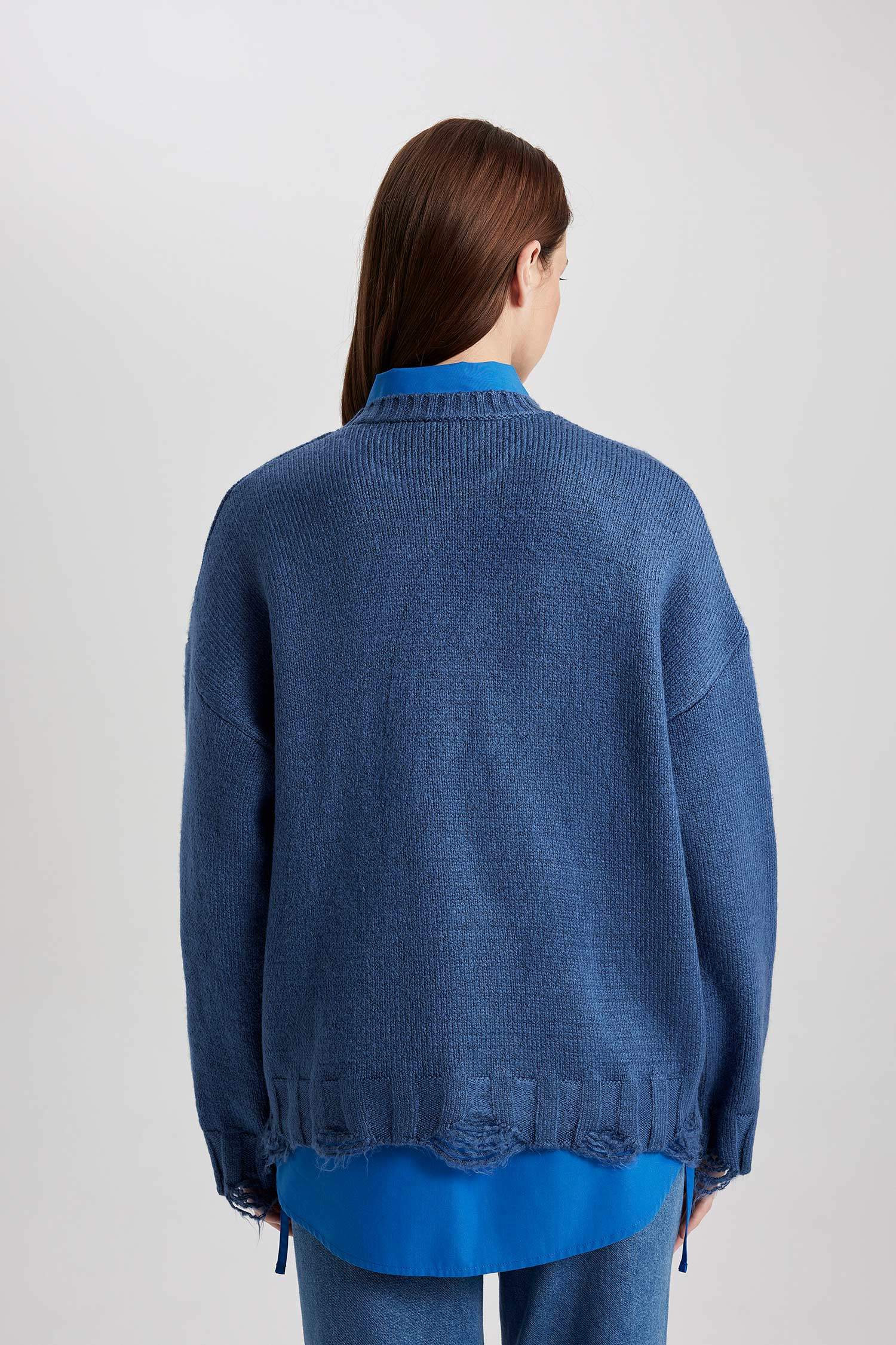 Regular Fit Basic Knitted Pullover Tunic