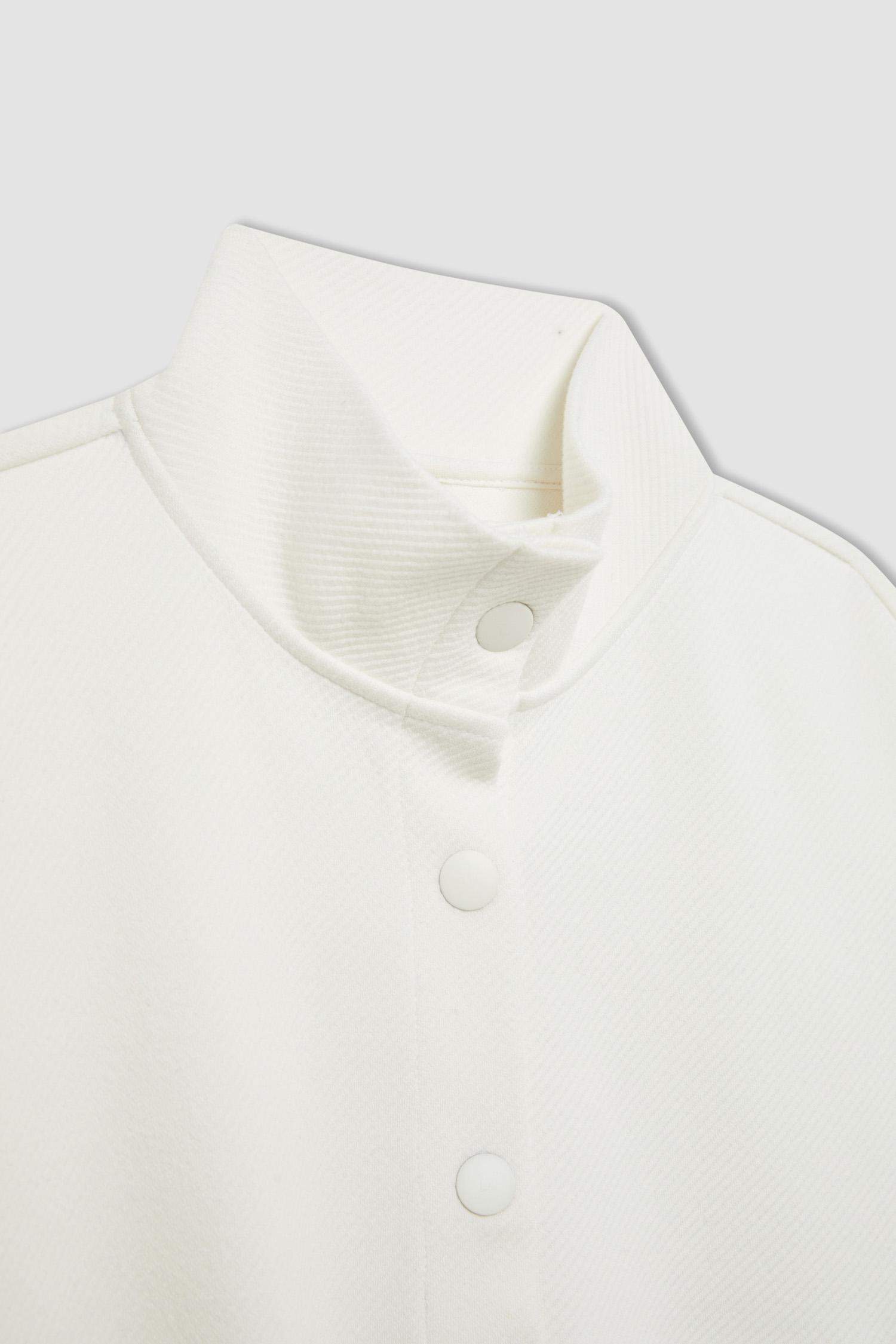 Kız Çocuk Oversize Geniş Kalıp Polo Yaka Düğmeli Sweatshirt