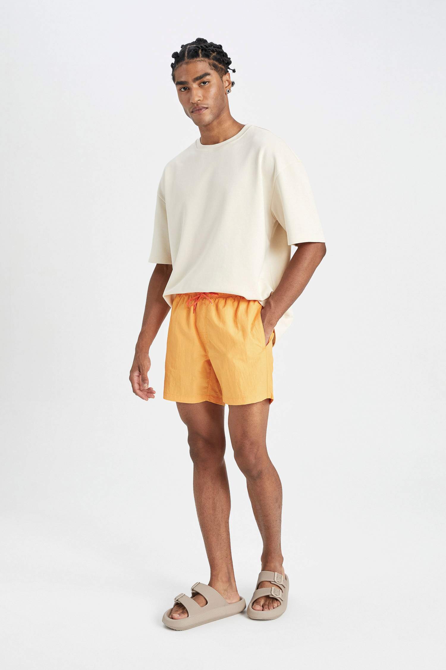 Washable Mesh Lined Short Length Swim Shorts