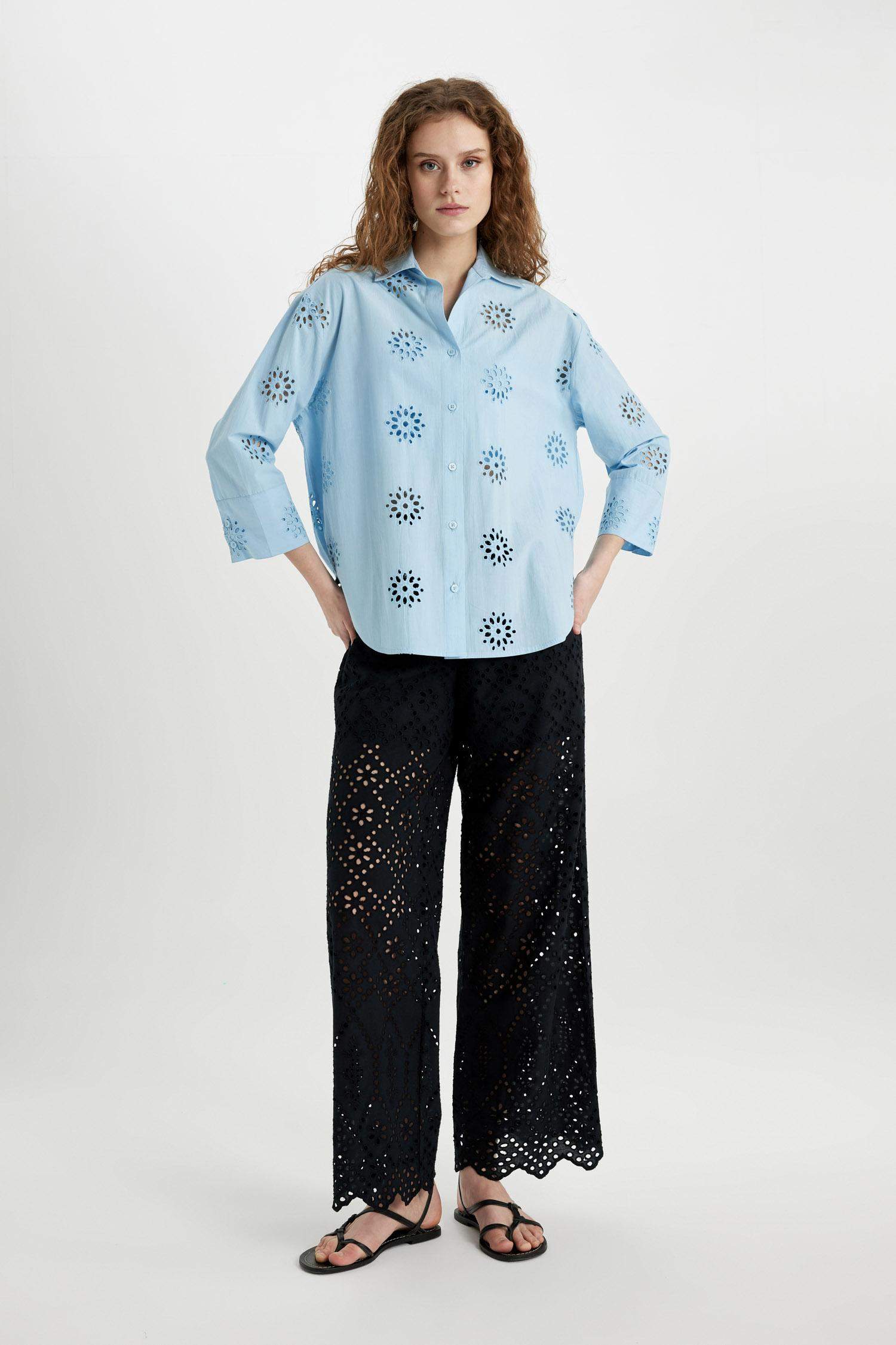 Wide Leg Pocket High Waist Long Trousers