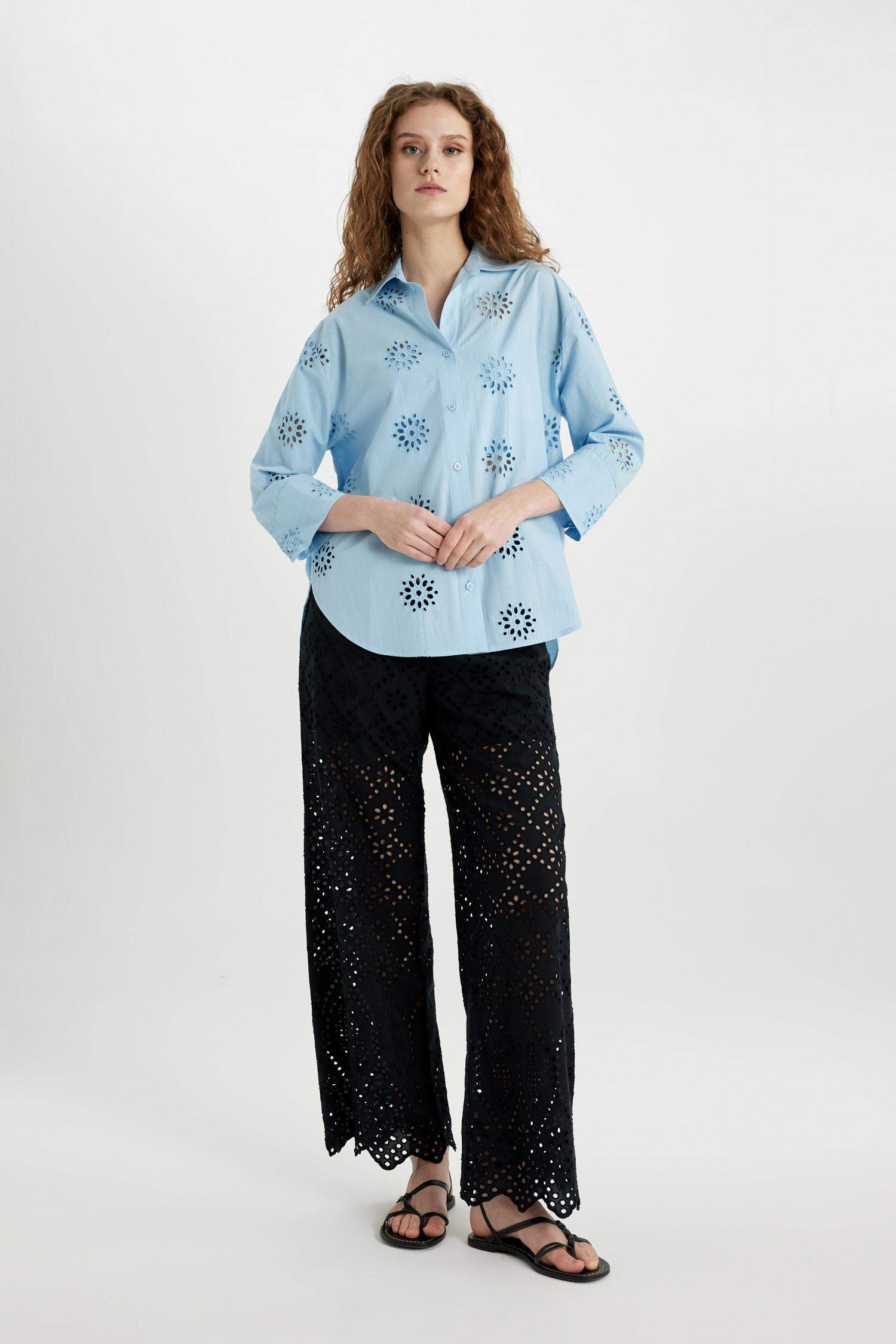 Wide Leg Pocket High Waist Long Trousers