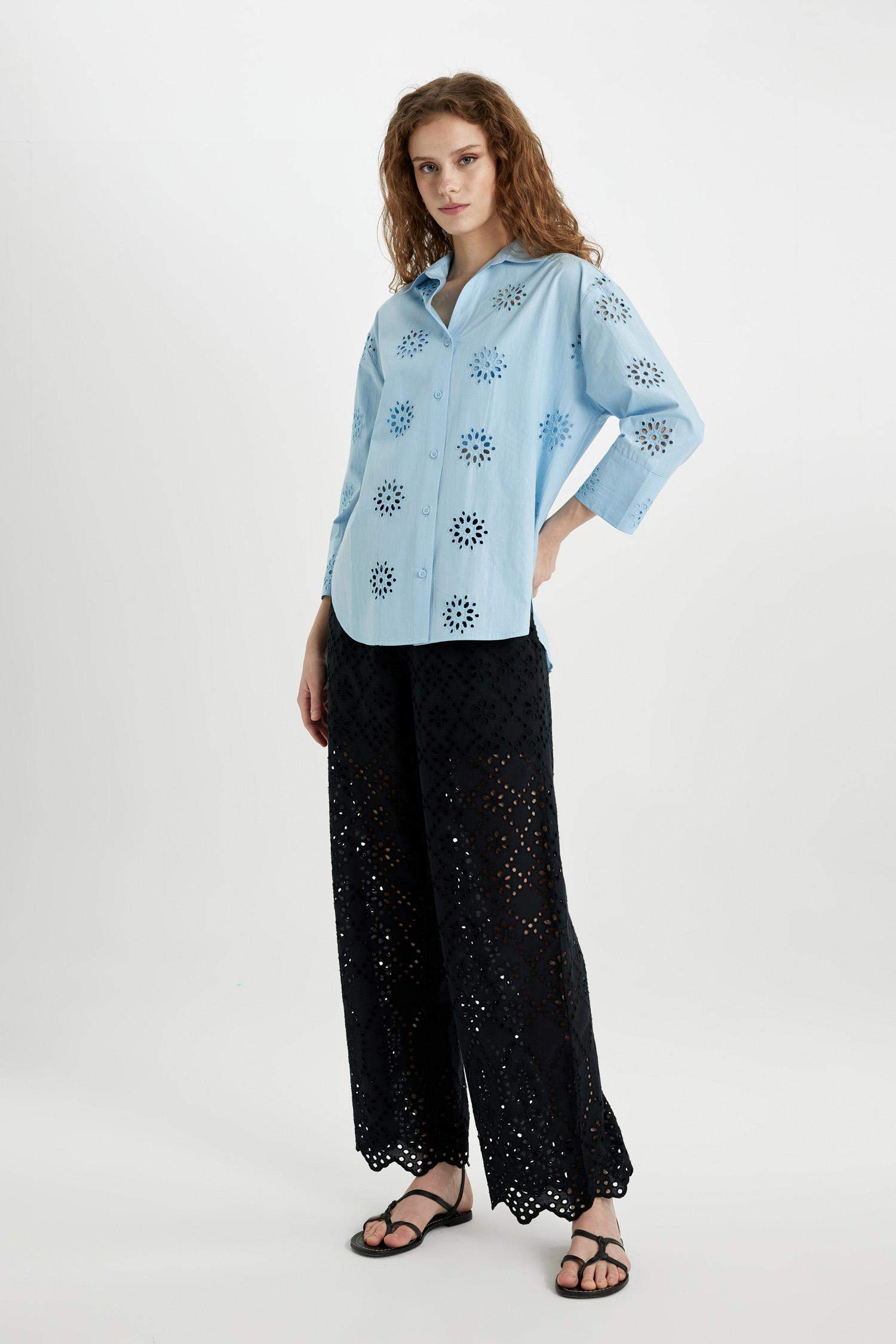 Wide Leg Pocket High Waist Long Trousers