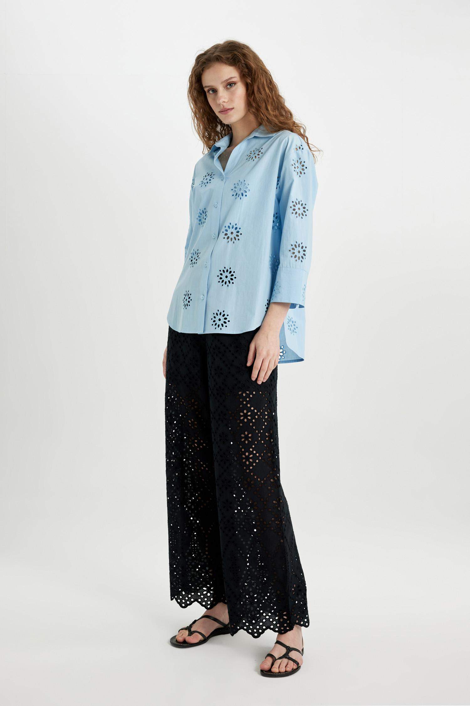 Wide Leg Pocket High Waist Long Trousers