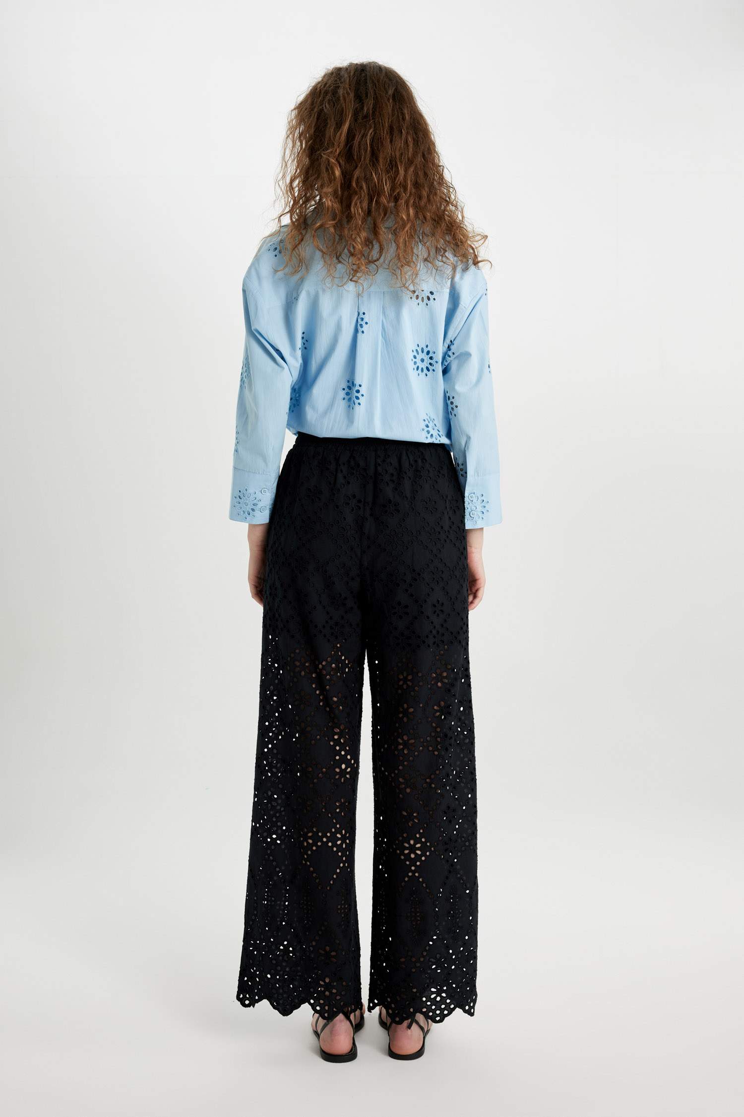 Wide Leg Pocket High Waist Long Trousers