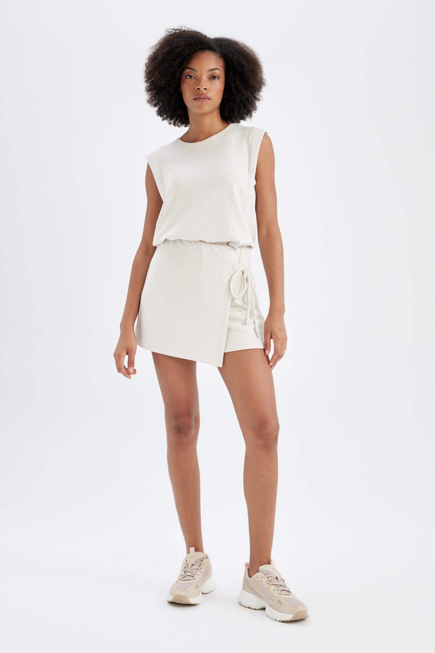 Standart Fit Bisiklet Yaka Modal Atlet