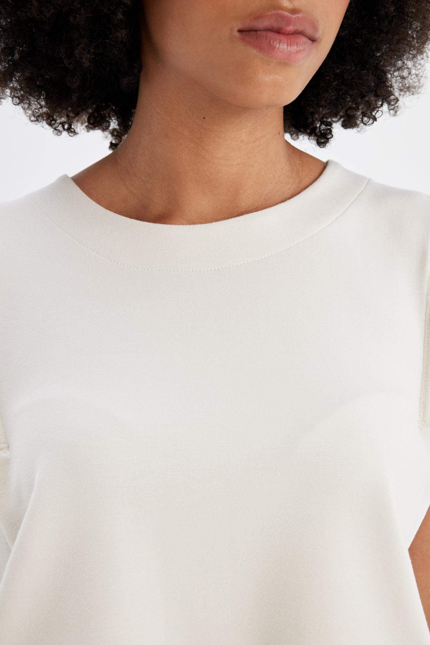 Standart Fit Bisiklet Yaka Modal Atlet