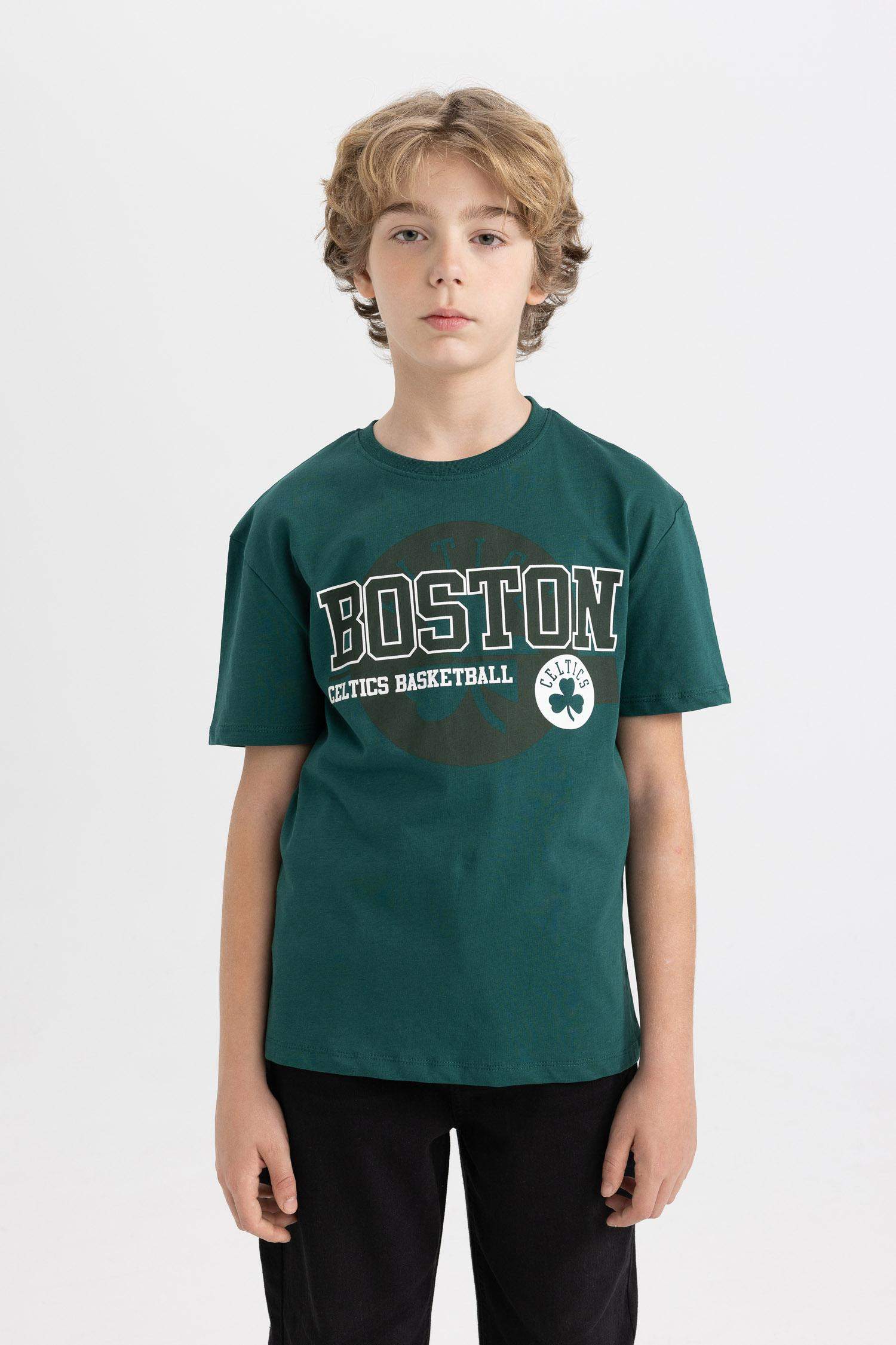 Erkek Çocuk NBA Boston Celtics Bisiklet Yaka Kısa Kollu Tişört