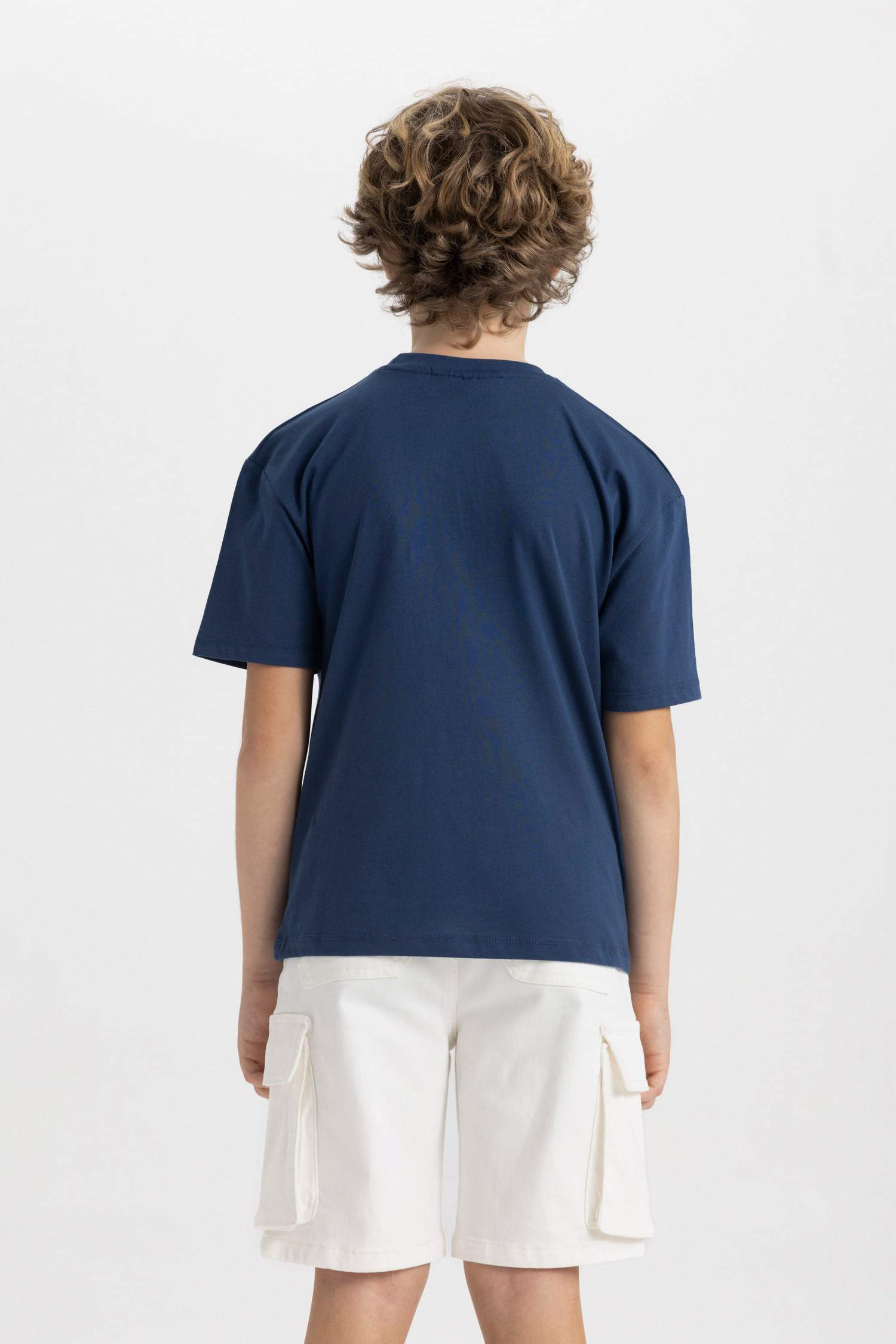 Erkek Çocuk NBA New York Knicks Oversize Geniş Kalıp Bisiklet Yaka Kısa Kollu Tişört