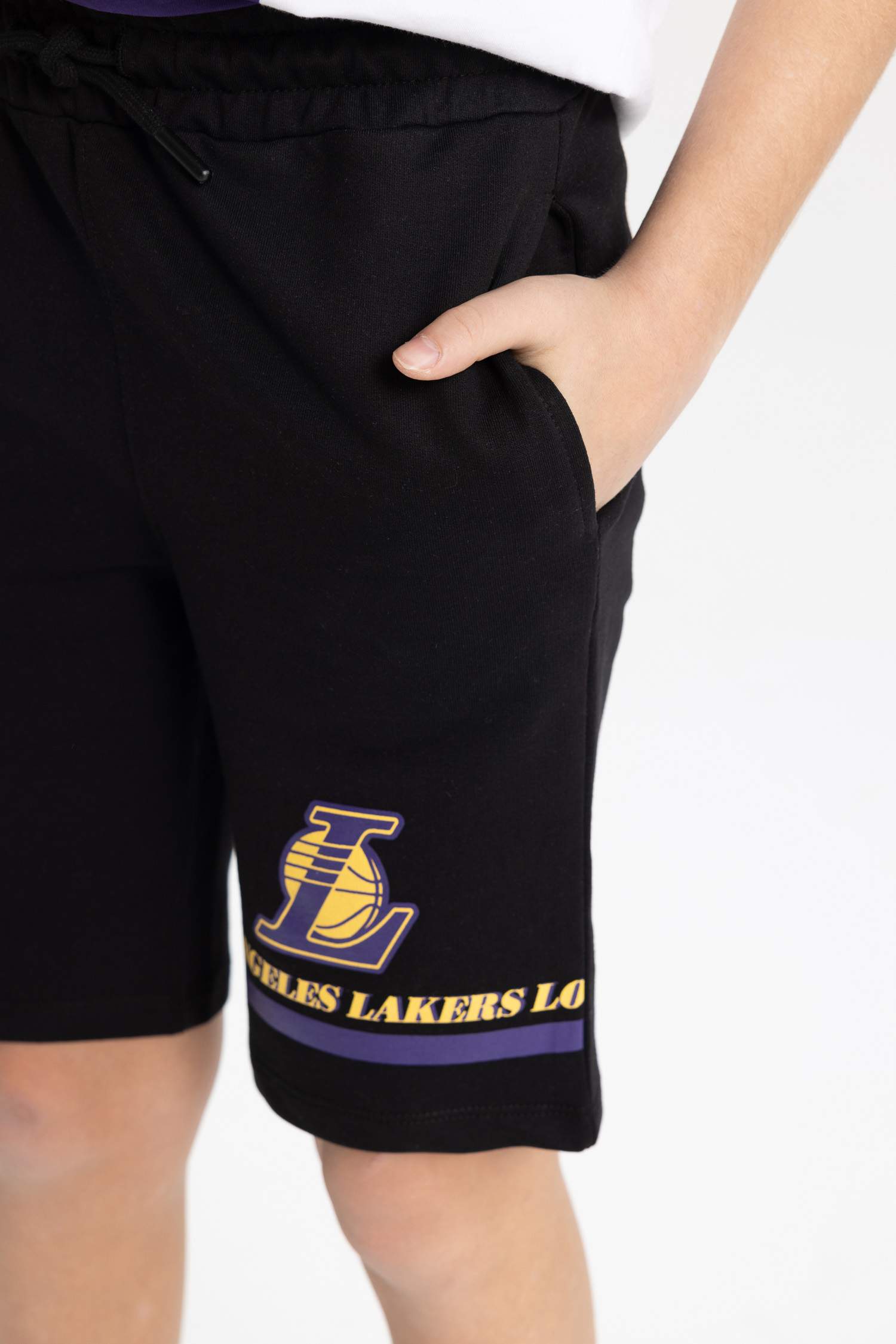 Ұлдарға NBA Los Angeles Lakers Лицензиялық қалыпты пішім Шолақ шалбар