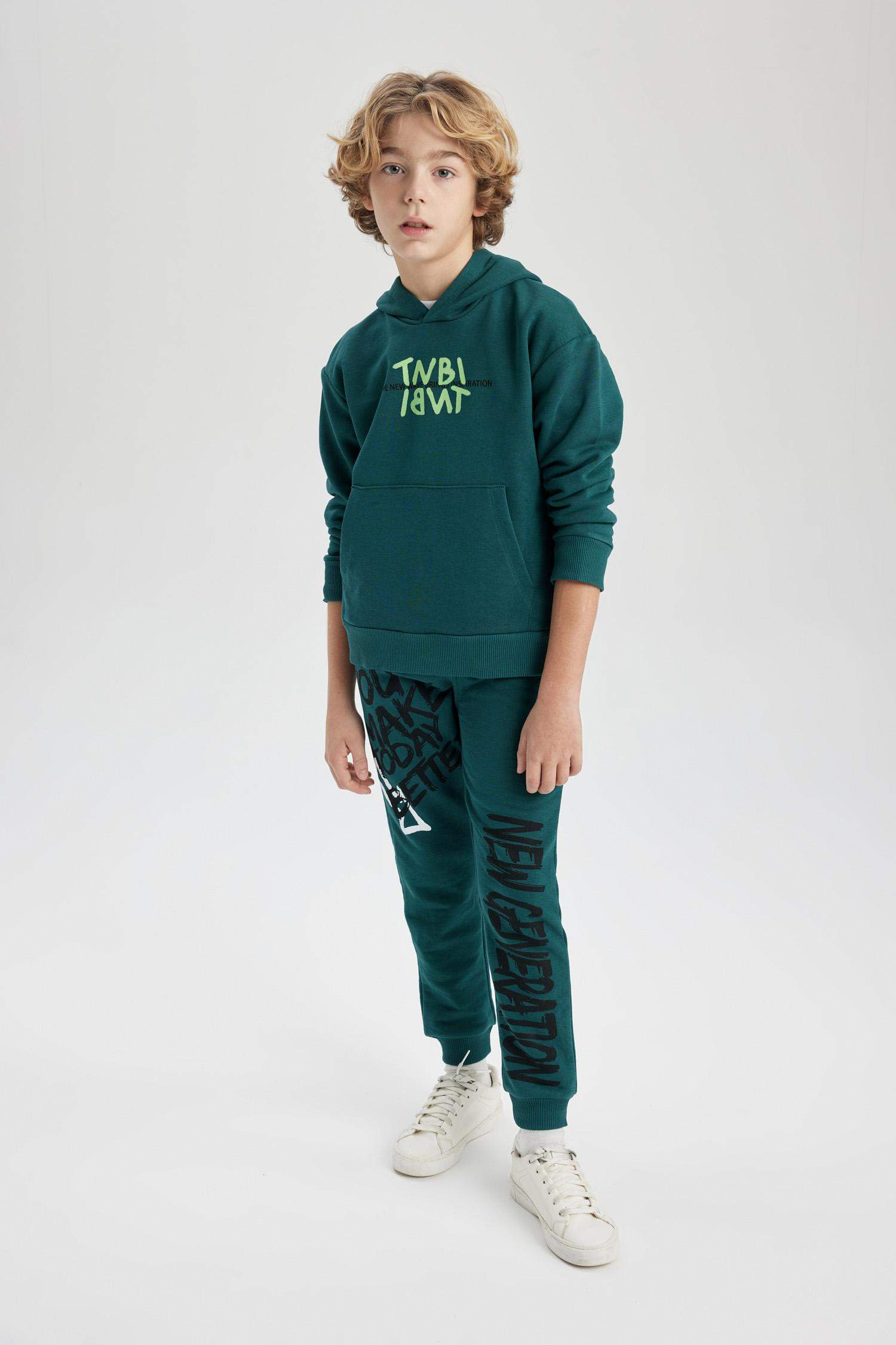 بنطلون بجامة رياضي قماش سميك قصة عادية