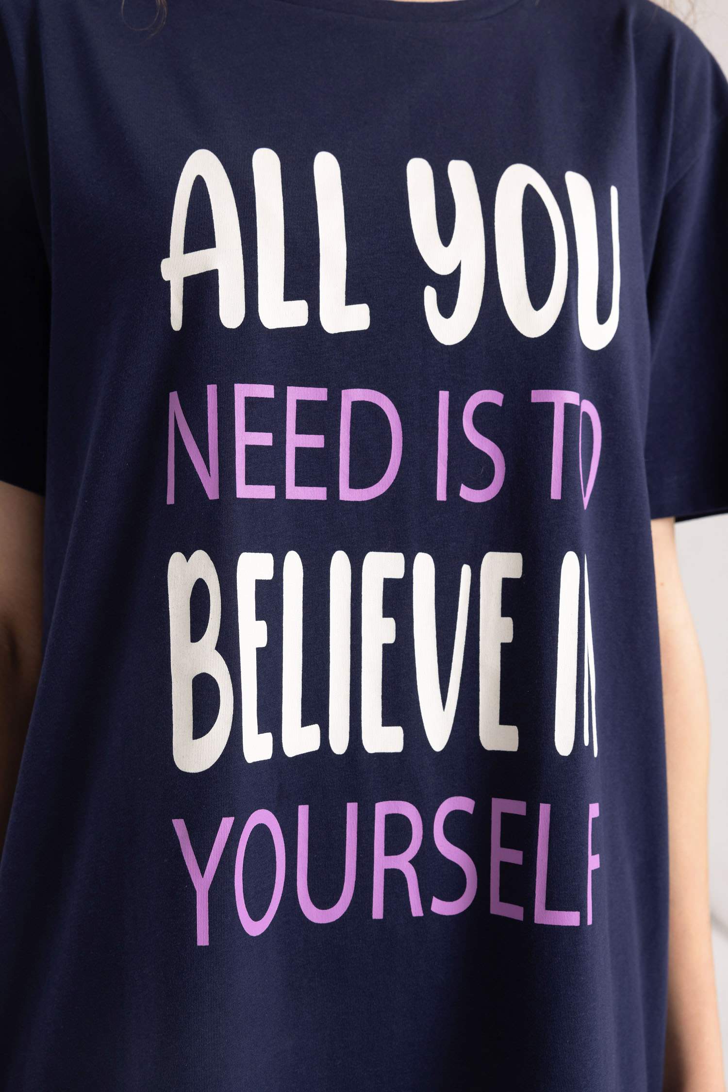 فستان قصة عادية بياقة مستديرة من Fall In Love