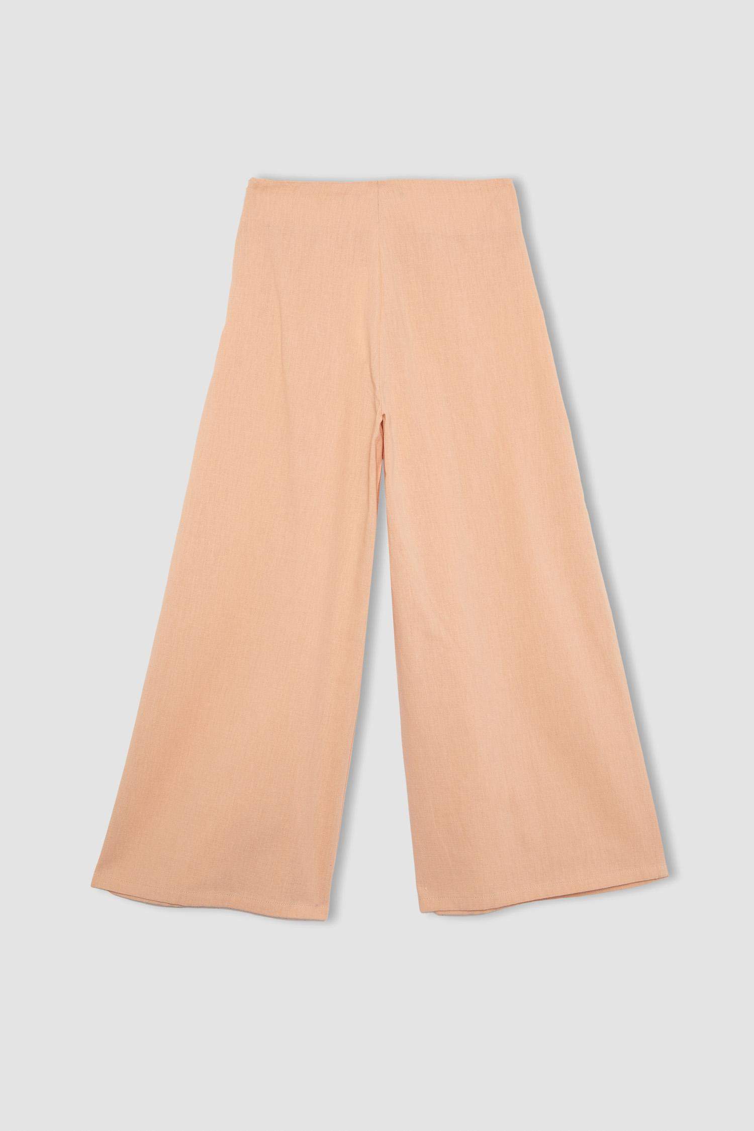 Girl Wide Leg Cotton Trousers