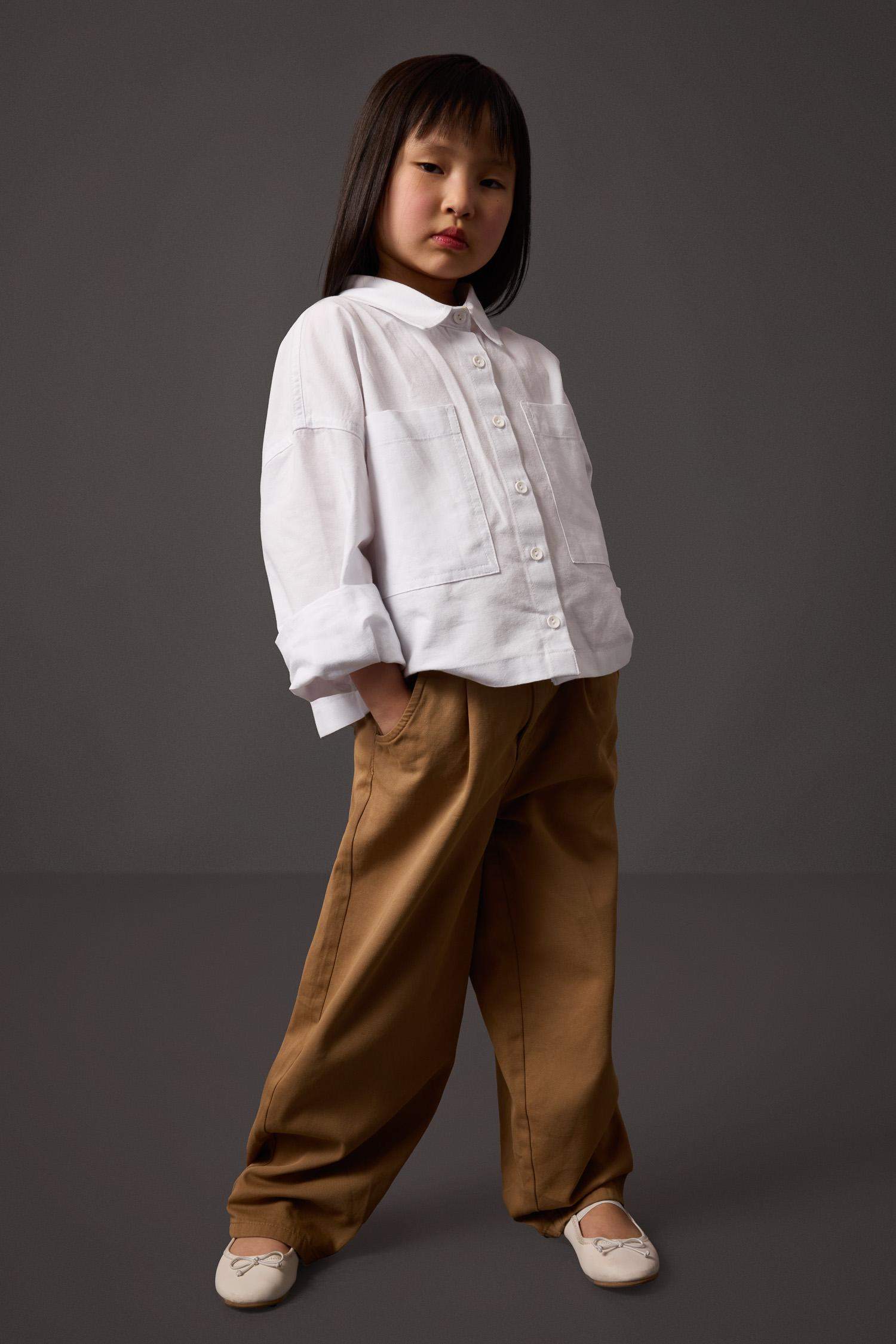 Chemise Oxford Manches Longues Pour Fille