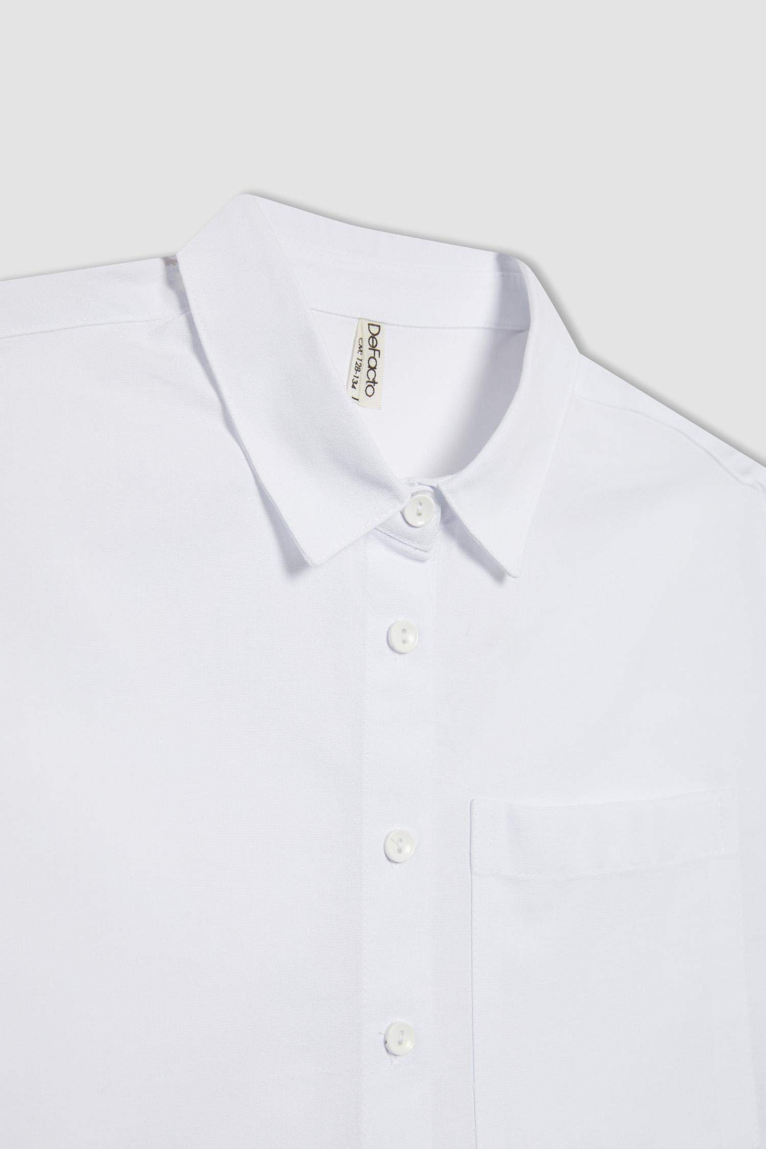 Chemise Oversize Oxford à Manches Longues Pour Fille