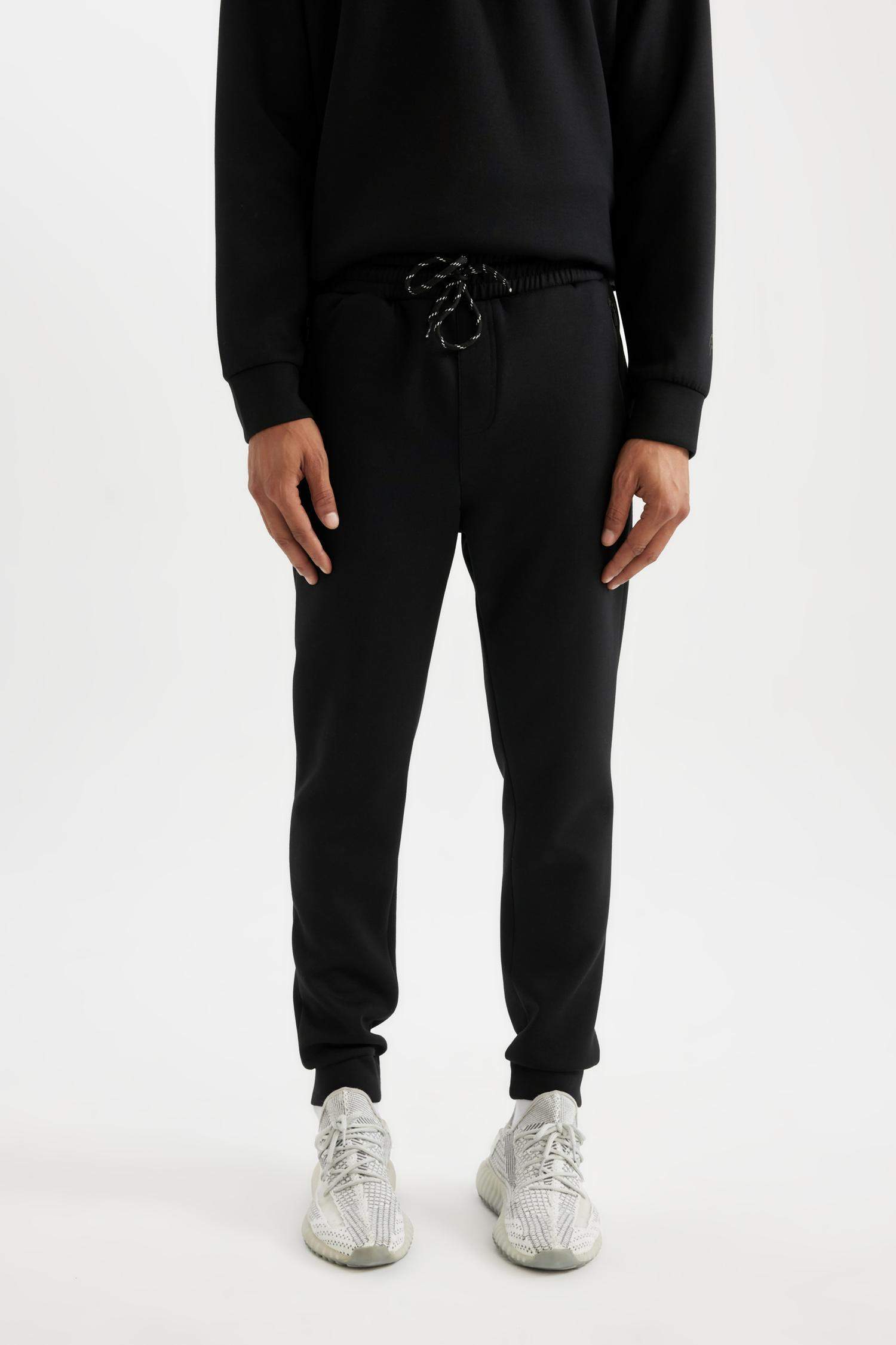 Sporcu Jogger Eşofman Altı Slim Fit Dar Kesim Skuba Dalgıç Kumaş Standart Paça