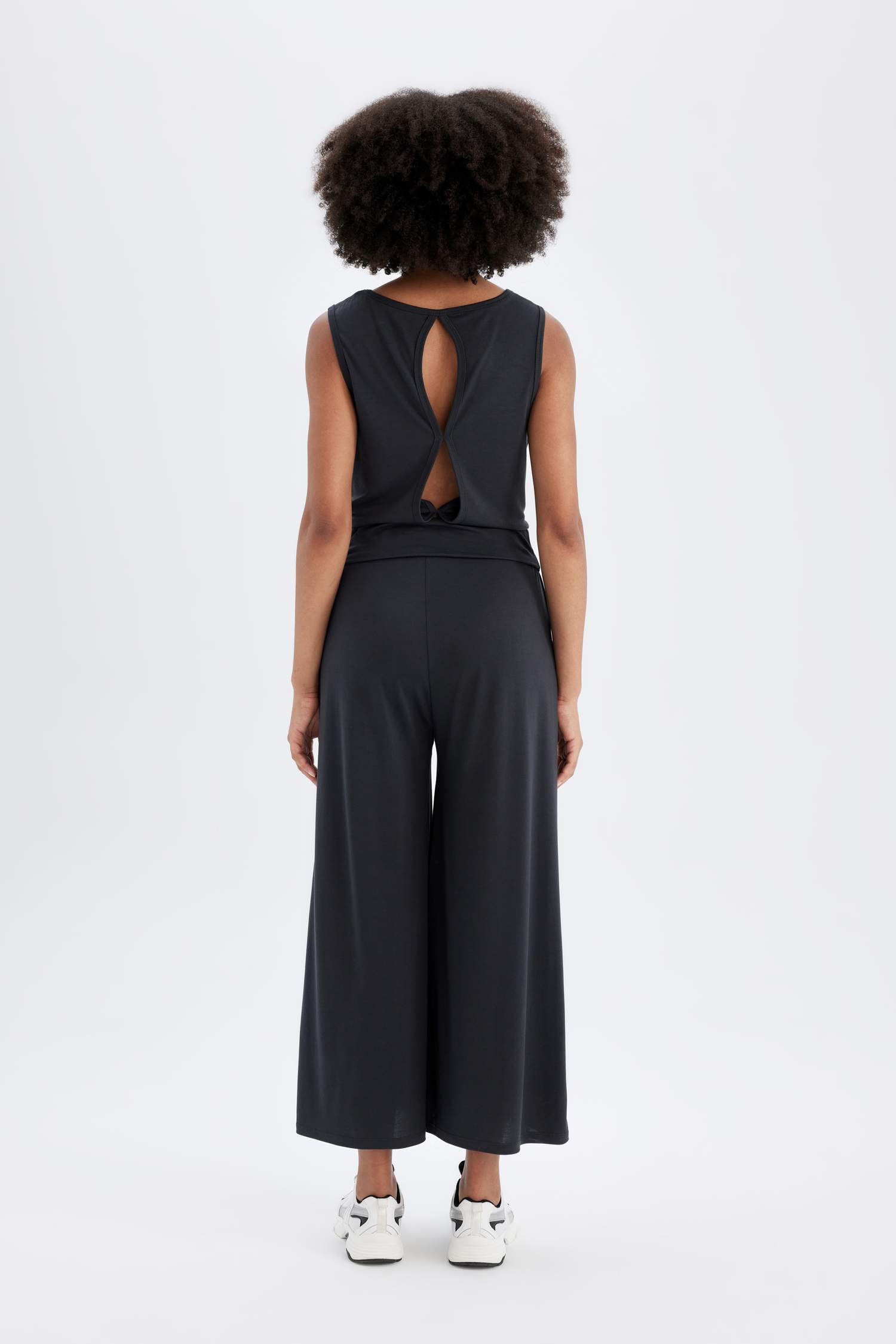 Wide Leg Geniş Paça Sporcu İnce Pantolon Standart Boy Modal  Kumaş