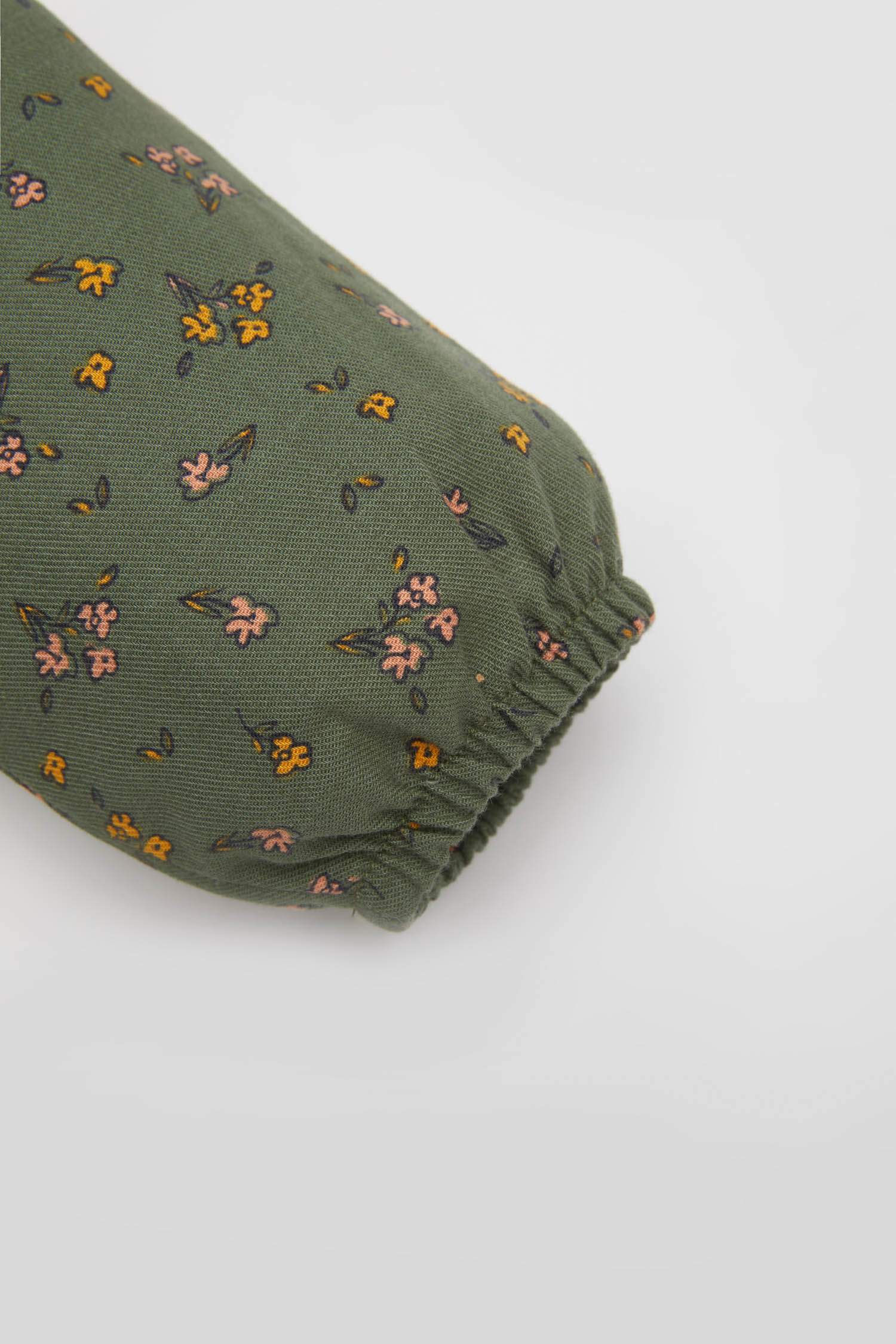 Baby Girl Floral Long Sleeve Twill Dress