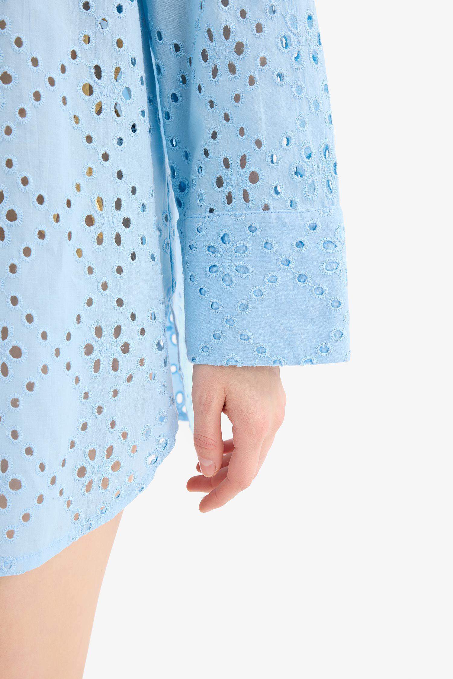 Fall in Love Regular Fit Cotton Brode Beach Shirt