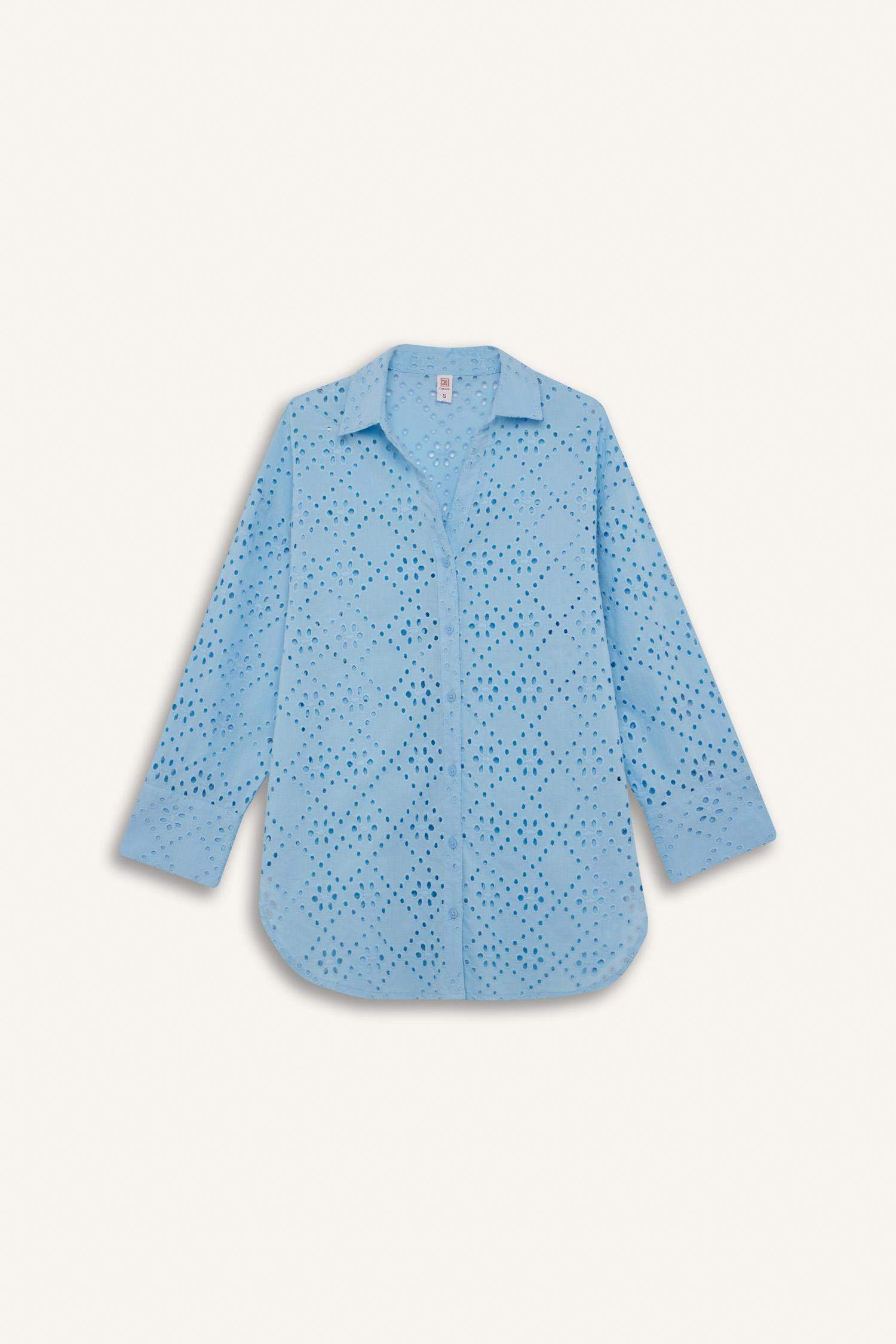 Fall in Love Regular Fit Cotton Brode Beach Shirt