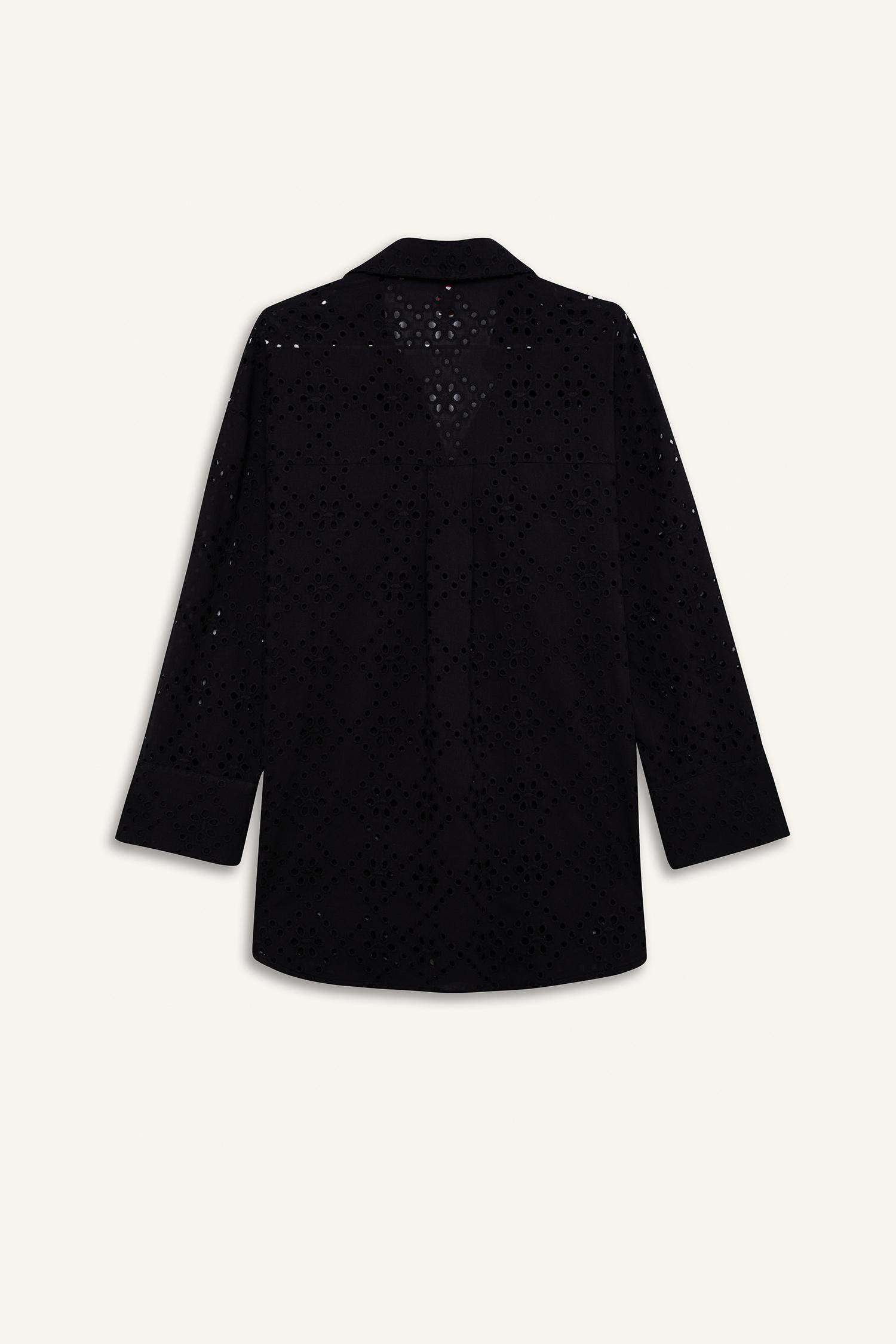 Regular Fit Pamuklu Brode Plaj Gömleği-Fall in Love