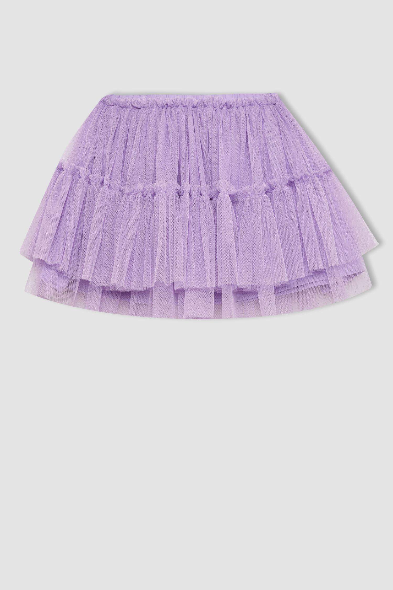 تنورة بناتي تول بخصر مطاطي