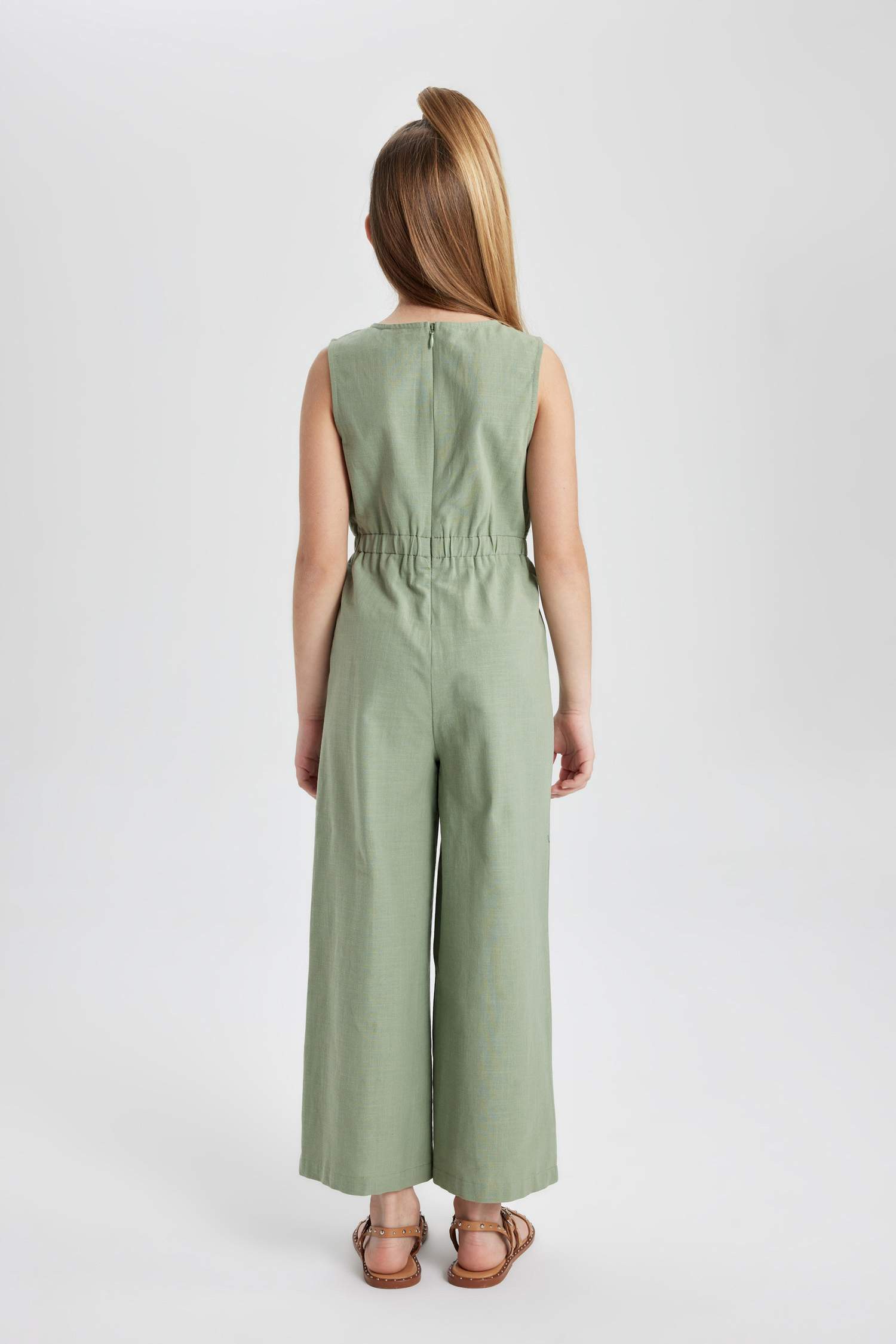 Қыздарға жеңсіз мақта Комбинезон