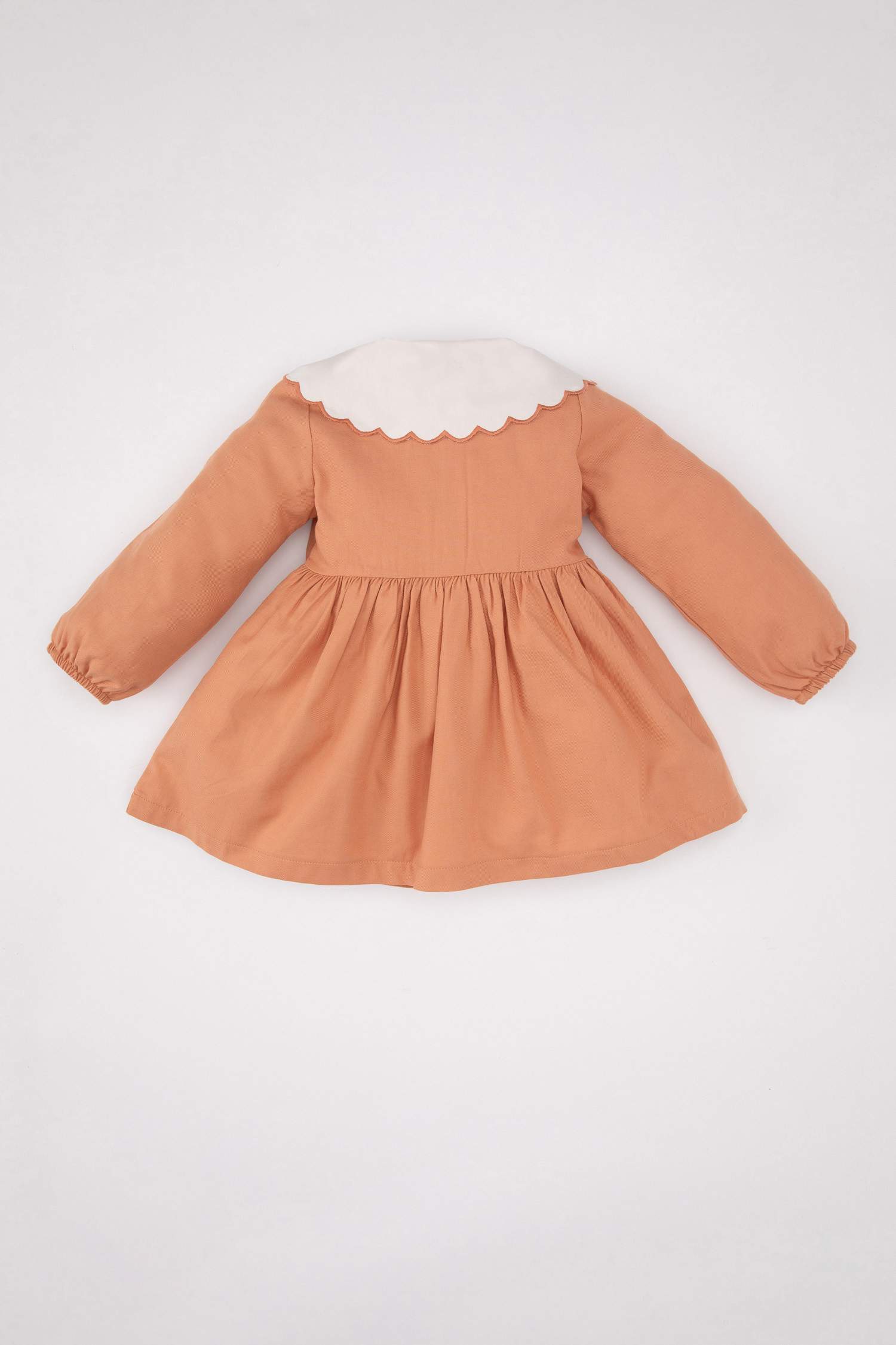 Baby Girl Floral Long Sleeve Twill Dress