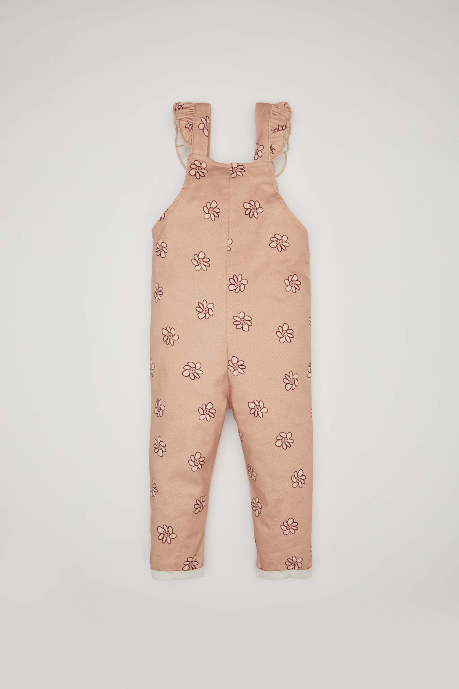 Salopette en Gabardine fleurie pour Bébé fille