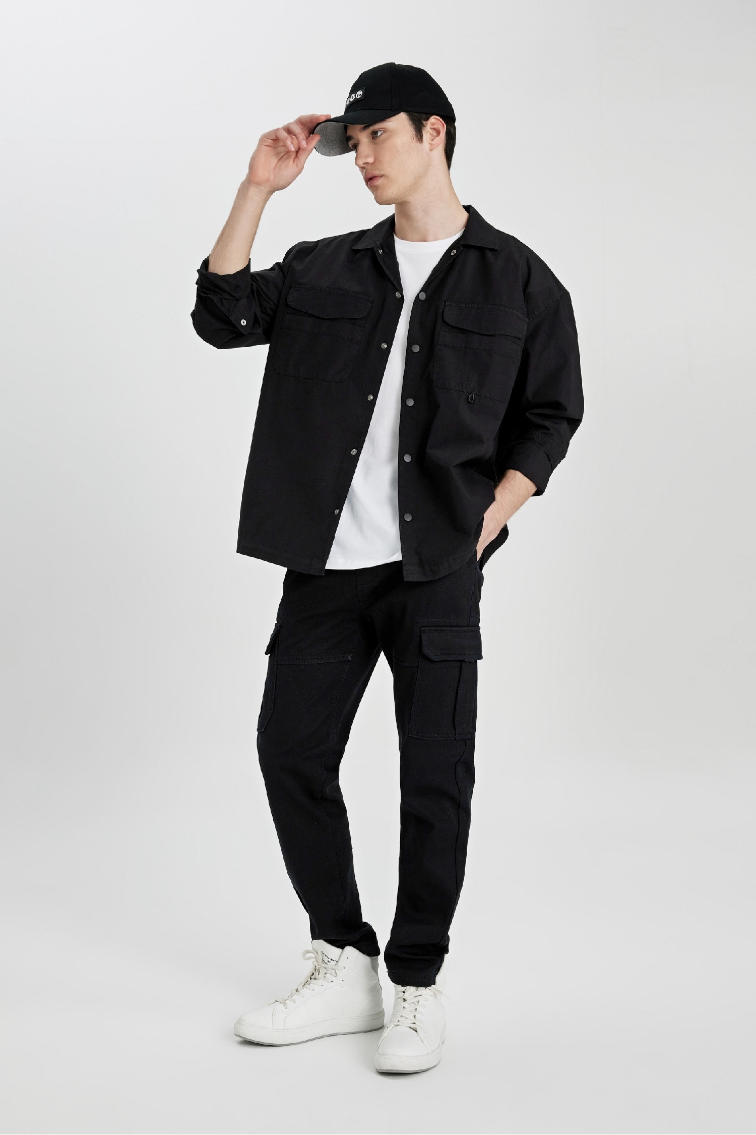 Oversize Fit Cotton Long Sleeve Shirt