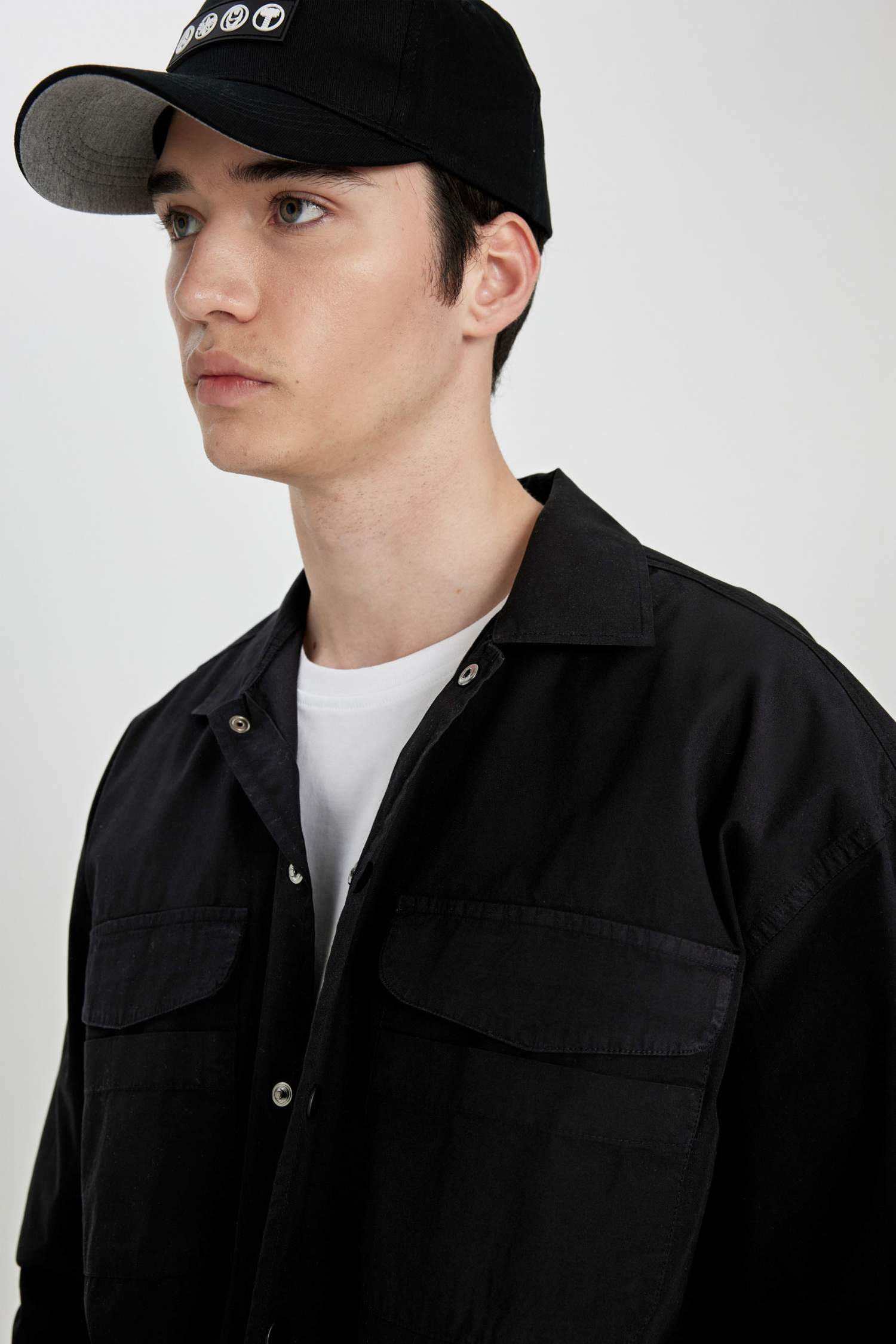 Oversize Fit Cotton Long Sleeve Shirt