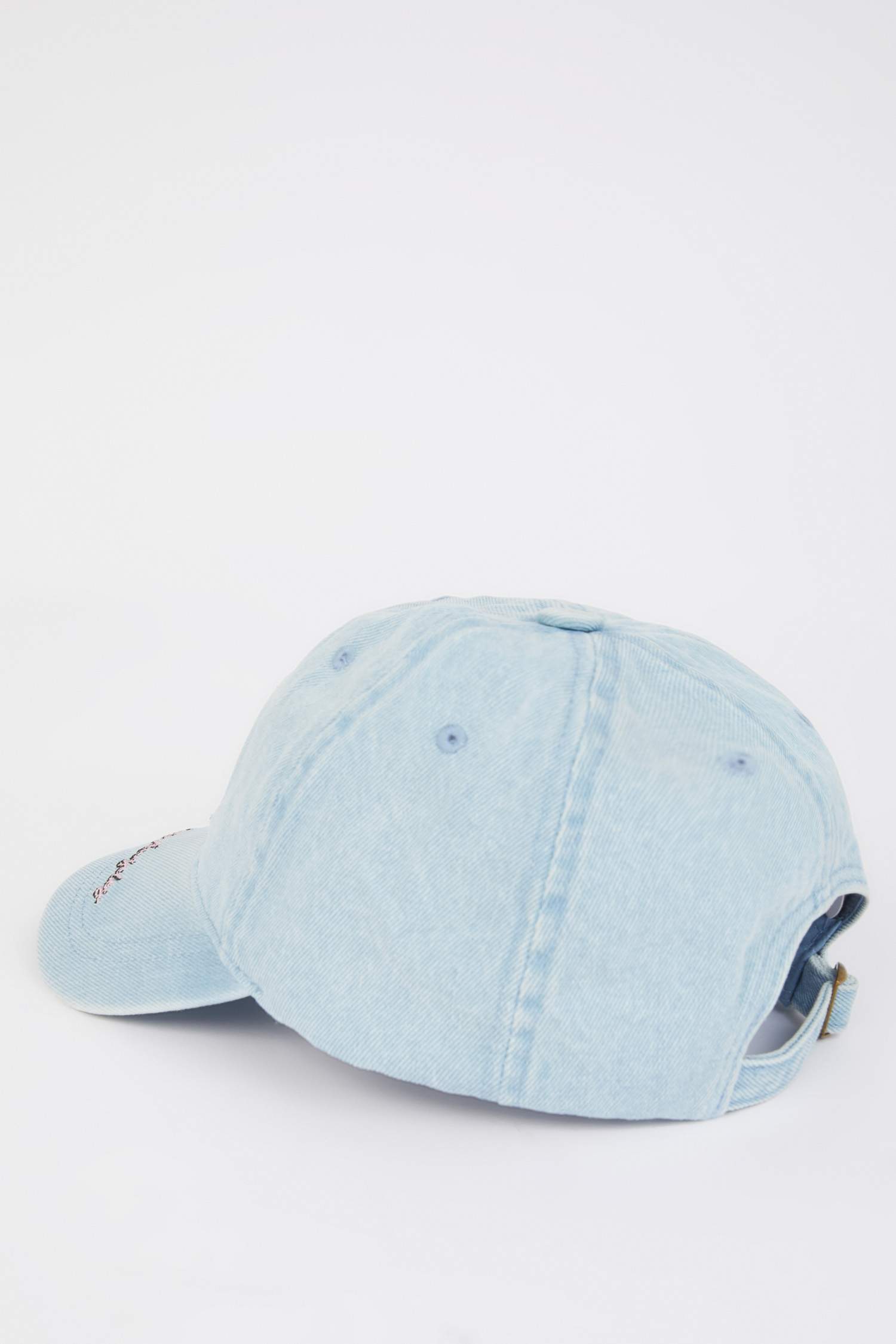 Kız Çocuk Nakışlı Jean Cap Şapka