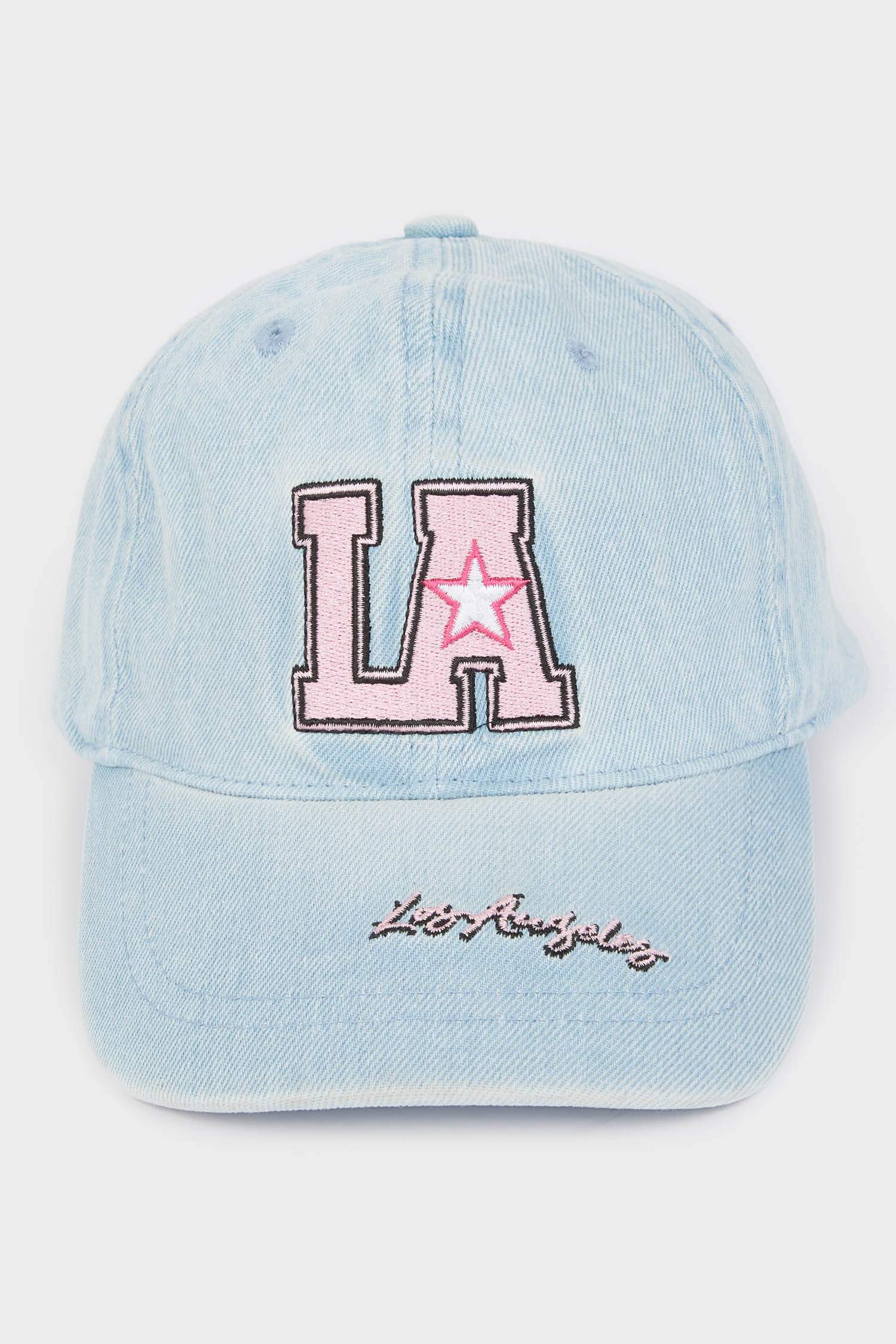 Kız Çocuk Nakışlı Jean Cap Şapka