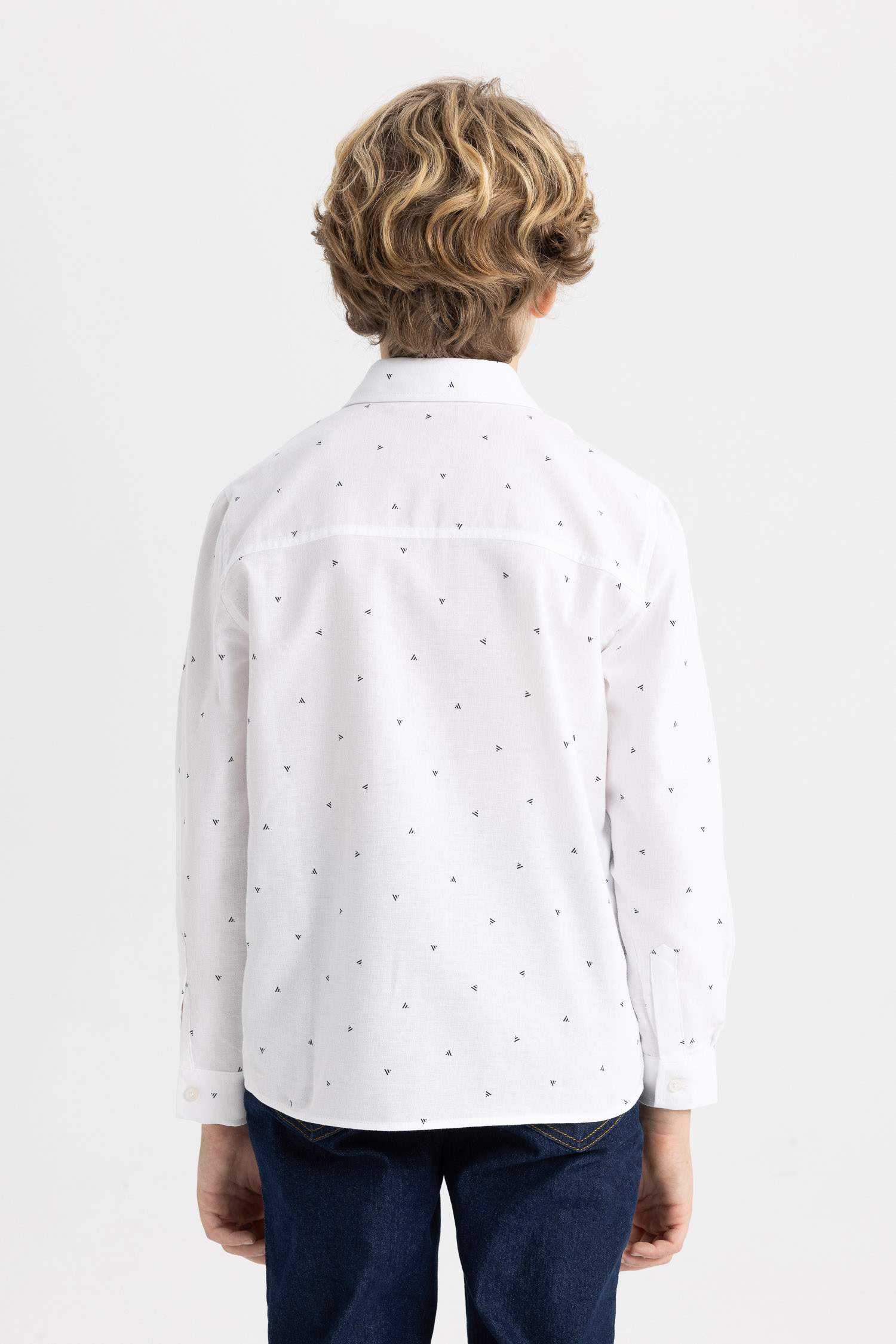 Boy Regular Fit Polo Neck Oxford Shirt