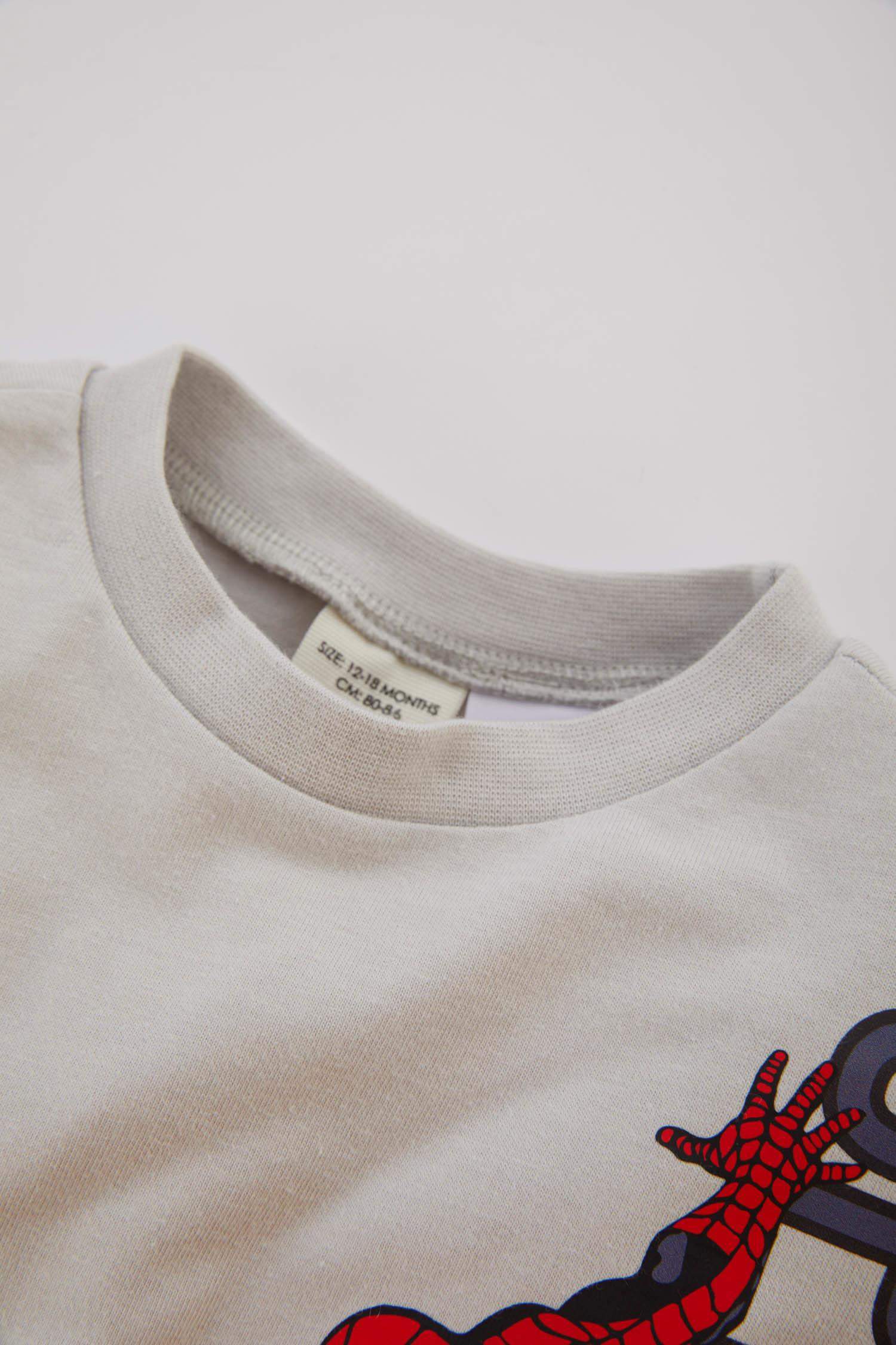 T-Shirt Jersey Manches Longues à Col Rond Et imprimé Marvel Comics Pour Bébé Garçon