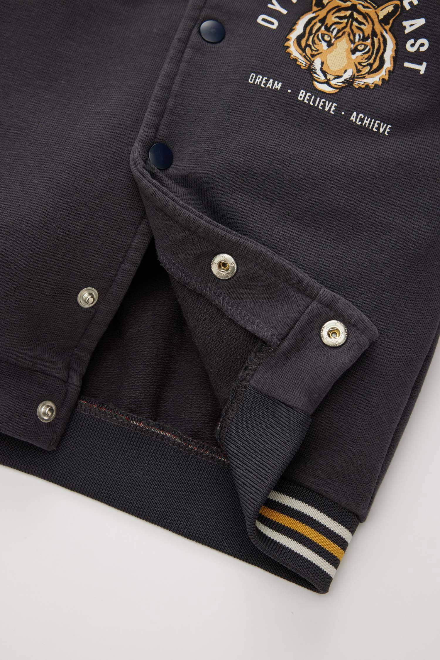 Baby Boy Tiger Patterned Bomber Cardigan