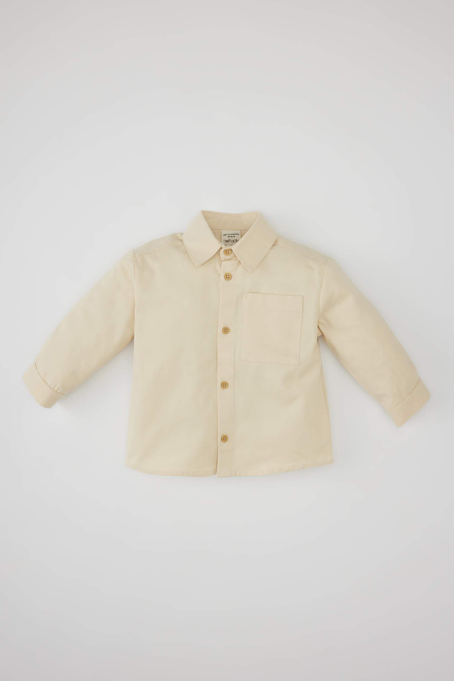 Baby Boy Gabardine Long Sleeve Shirt