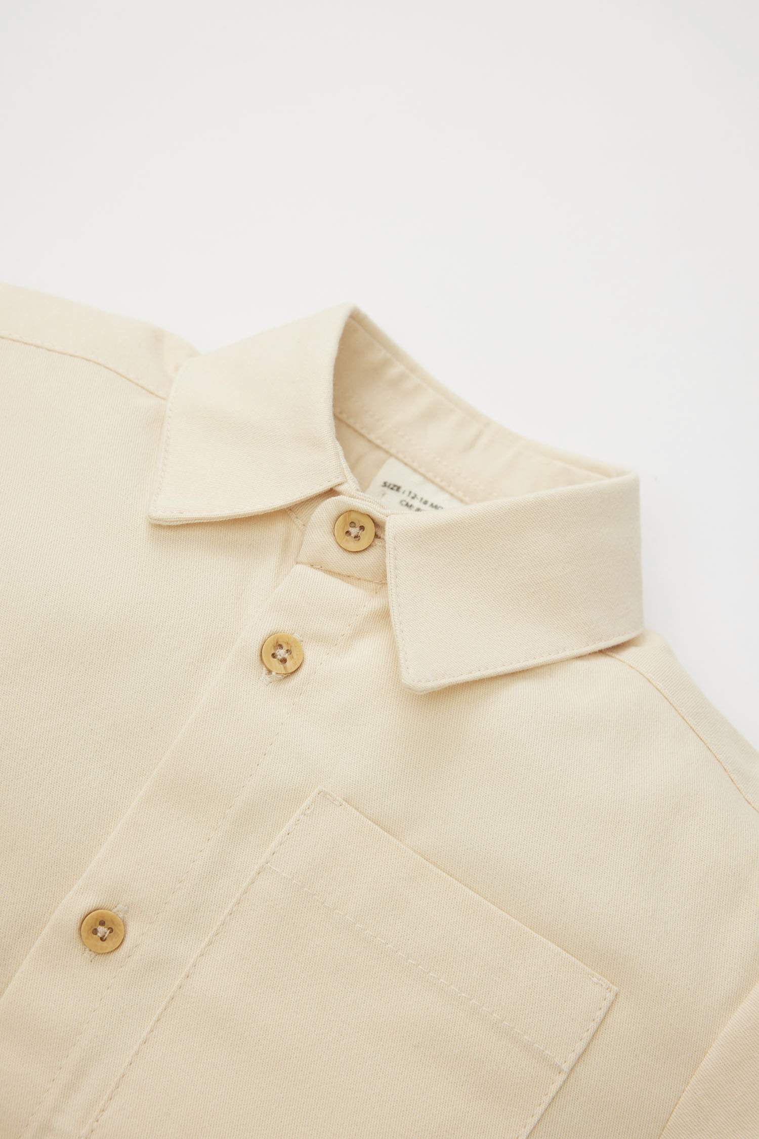 Baby Boy Gabardine Long Sleeve Shirt