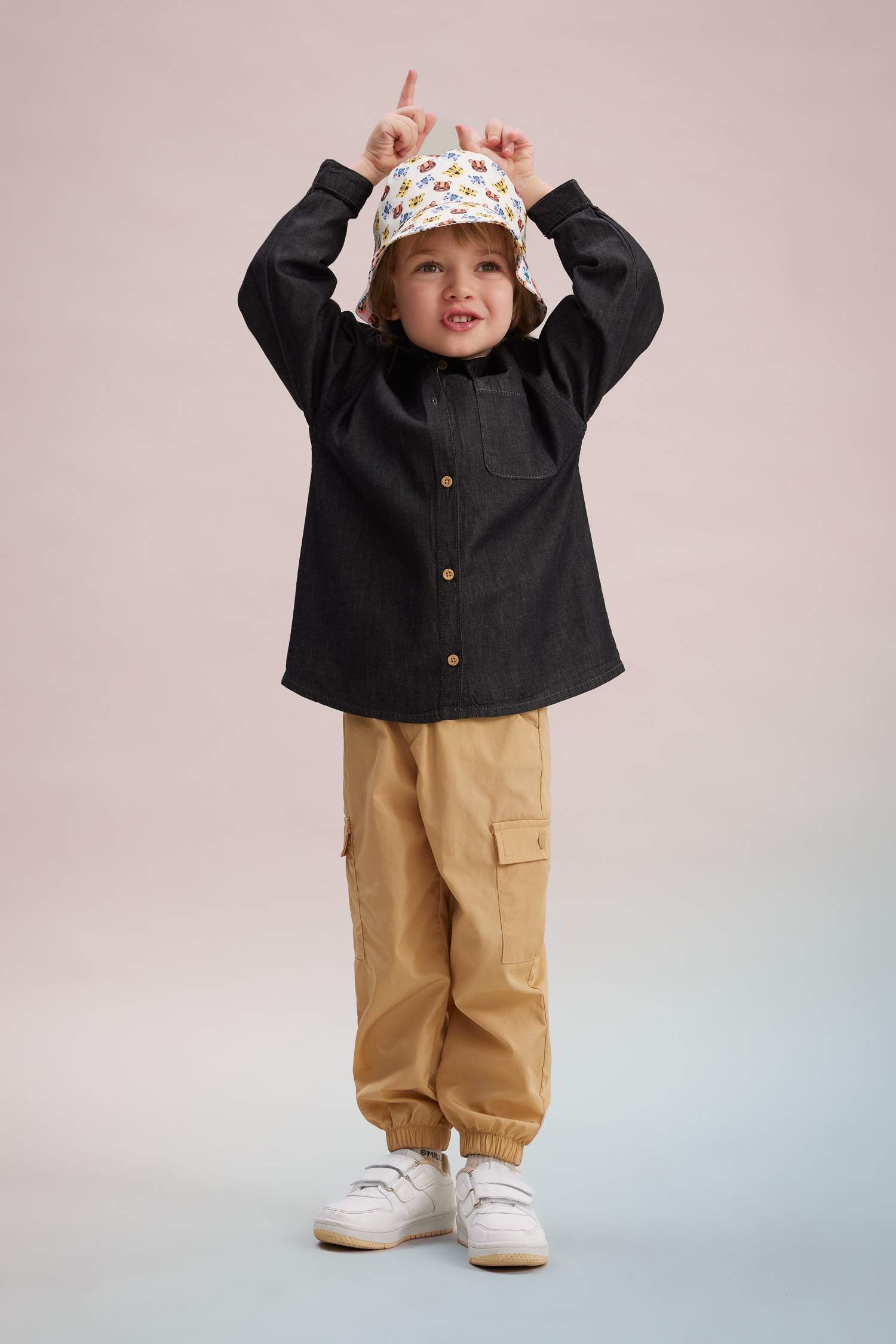 Pantalon Cargo en Gabardine Pour Bébé Garçon