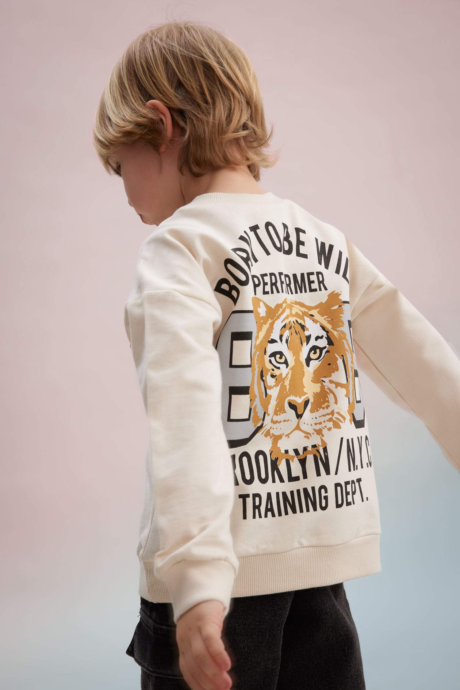 Baby Boy Tiger Pattern Sweatshirt Sweatpants 2 Piece Set