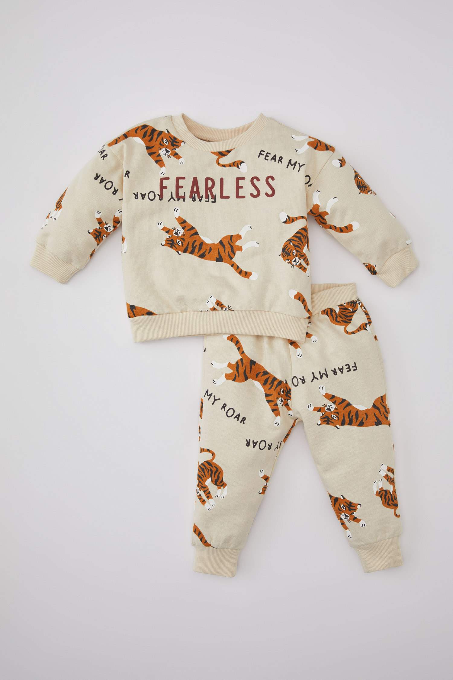 Baby Boy Animal Printed Sweatshirt Sweatpants 2 Piece Set