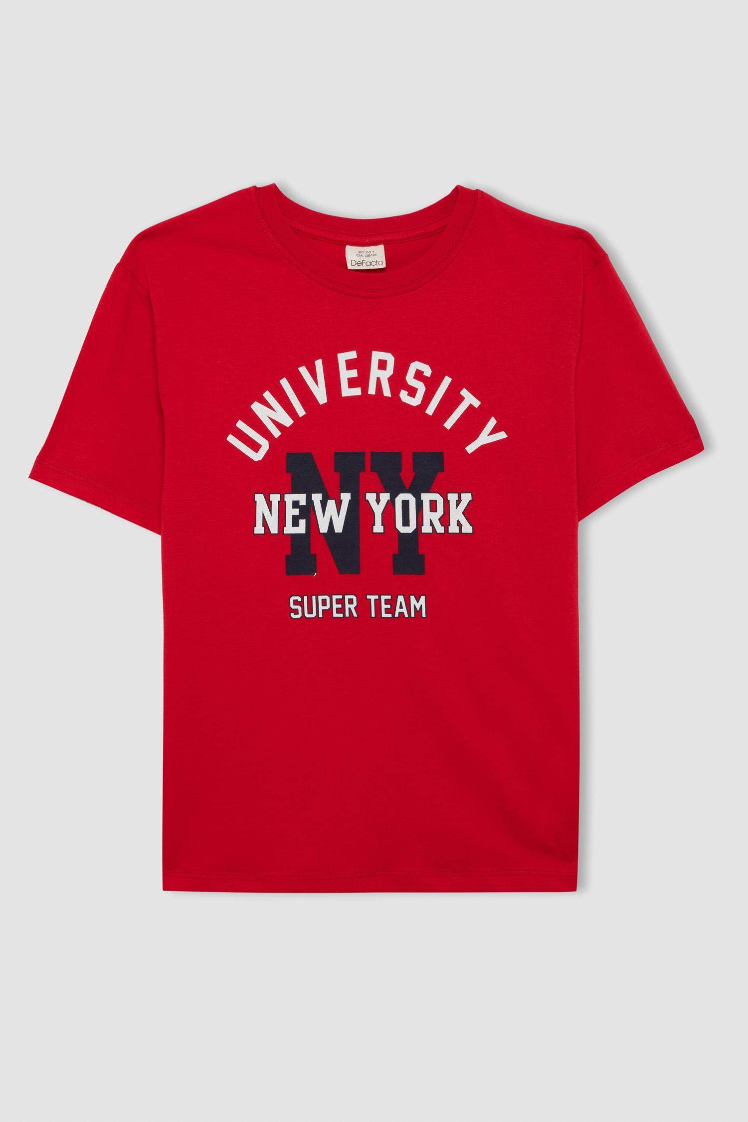 Boy Crew Neck Printed Short Sleeve T-Shirt