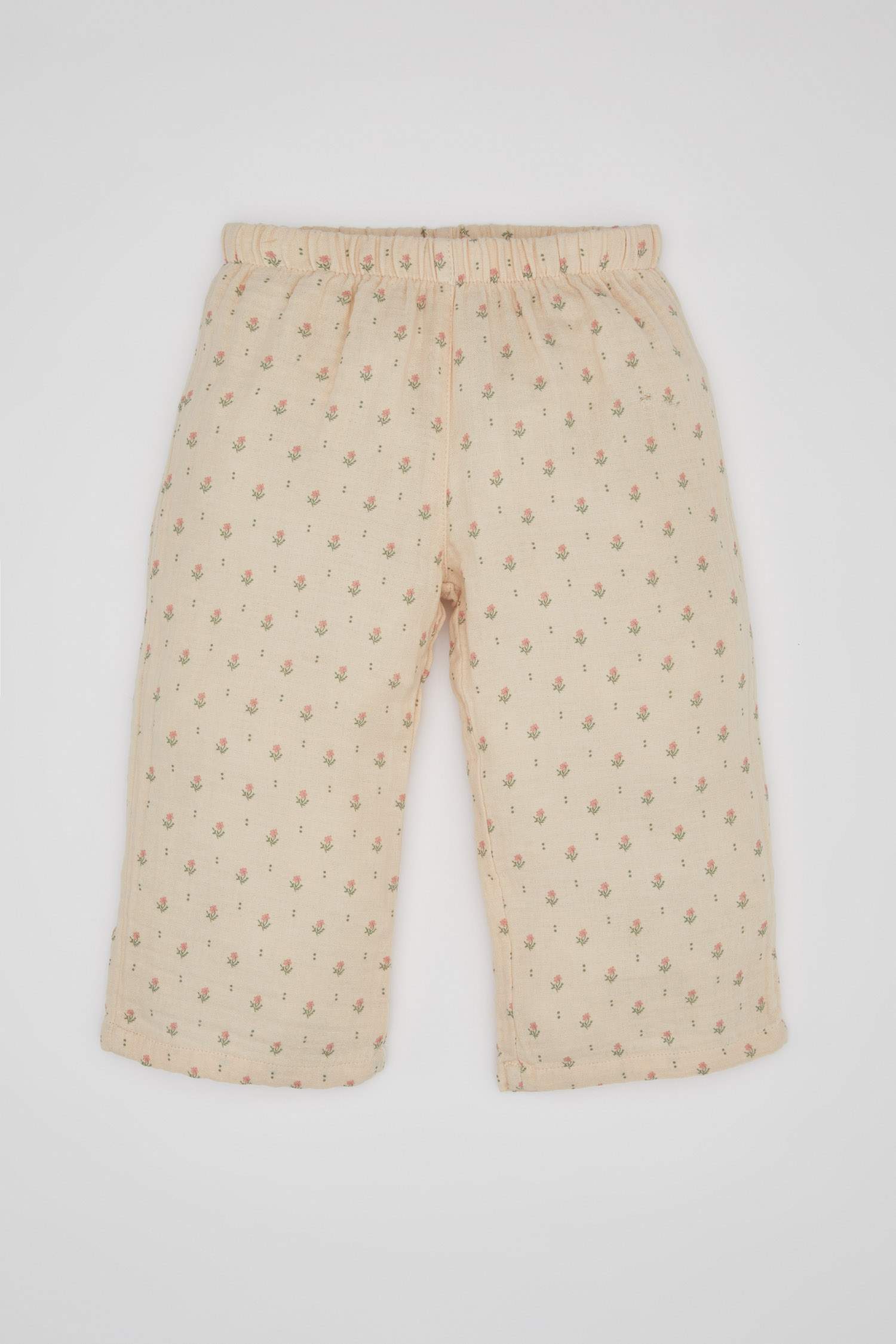 Baby Girl Floral Long Sleeve Muslin 2 Piece Pajama Set