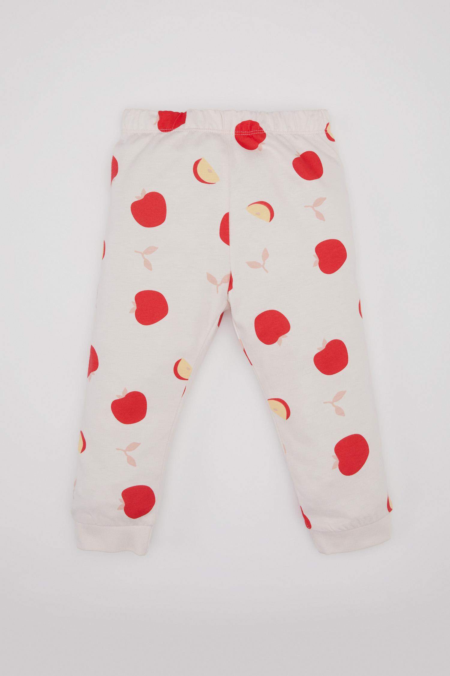 Baby Girl Fruit Patterned Cotton 2 Piece Pajama Set