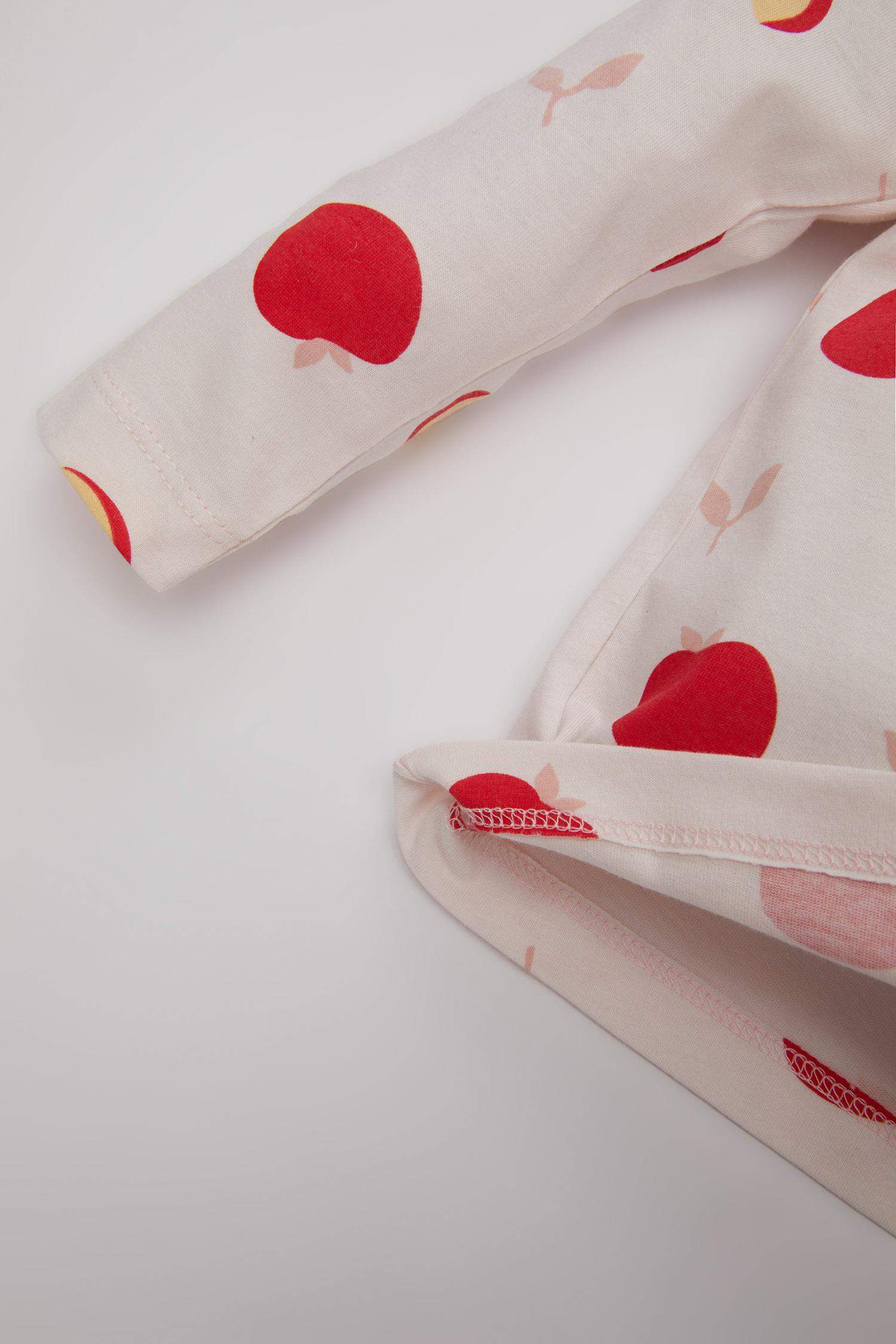 Baby Girl Fruit Patterned Cotton 2 Piece Pajama Set