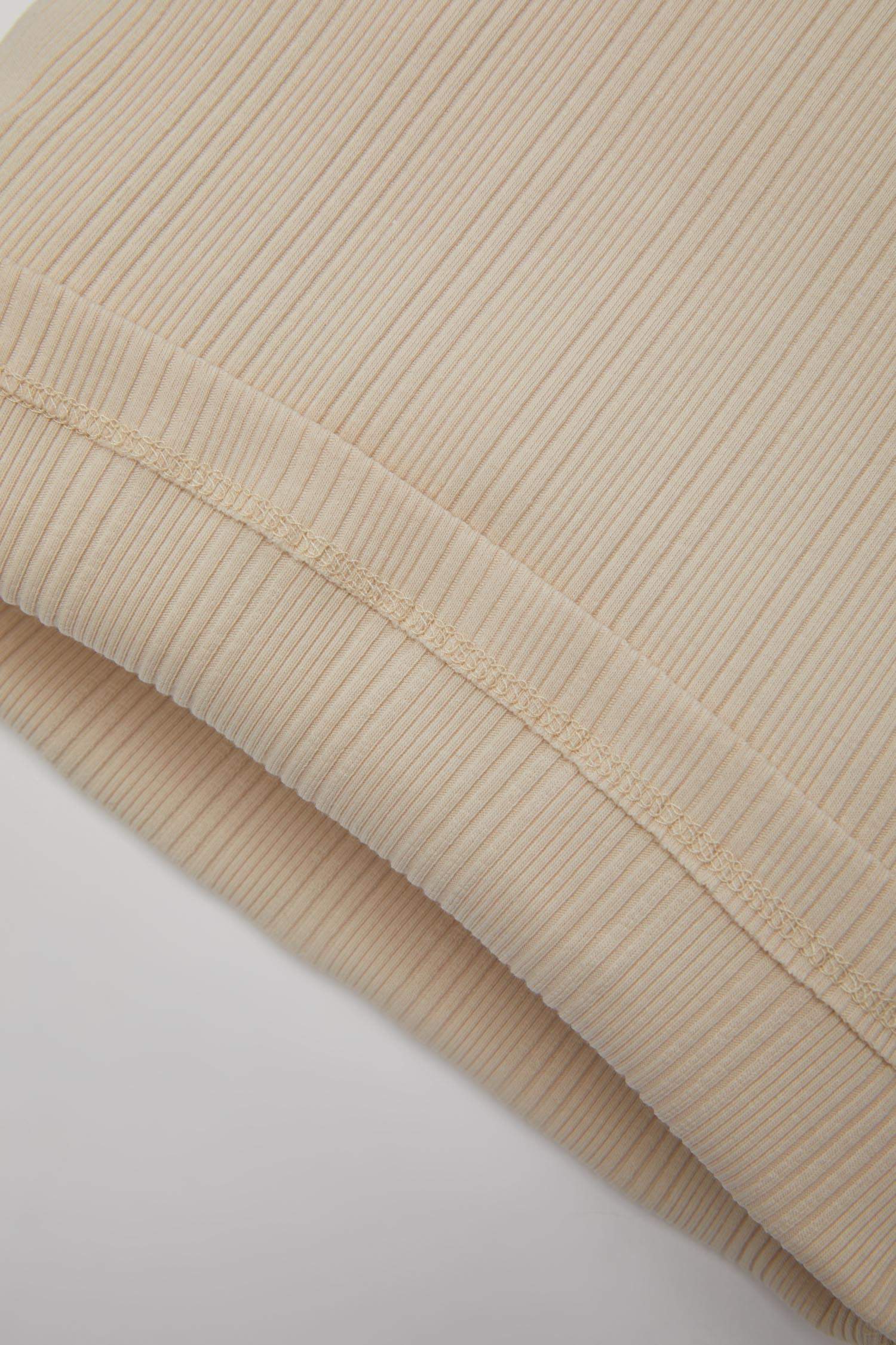 Baby Girl Embroidered Ribbed 2 Piece Pajama Set