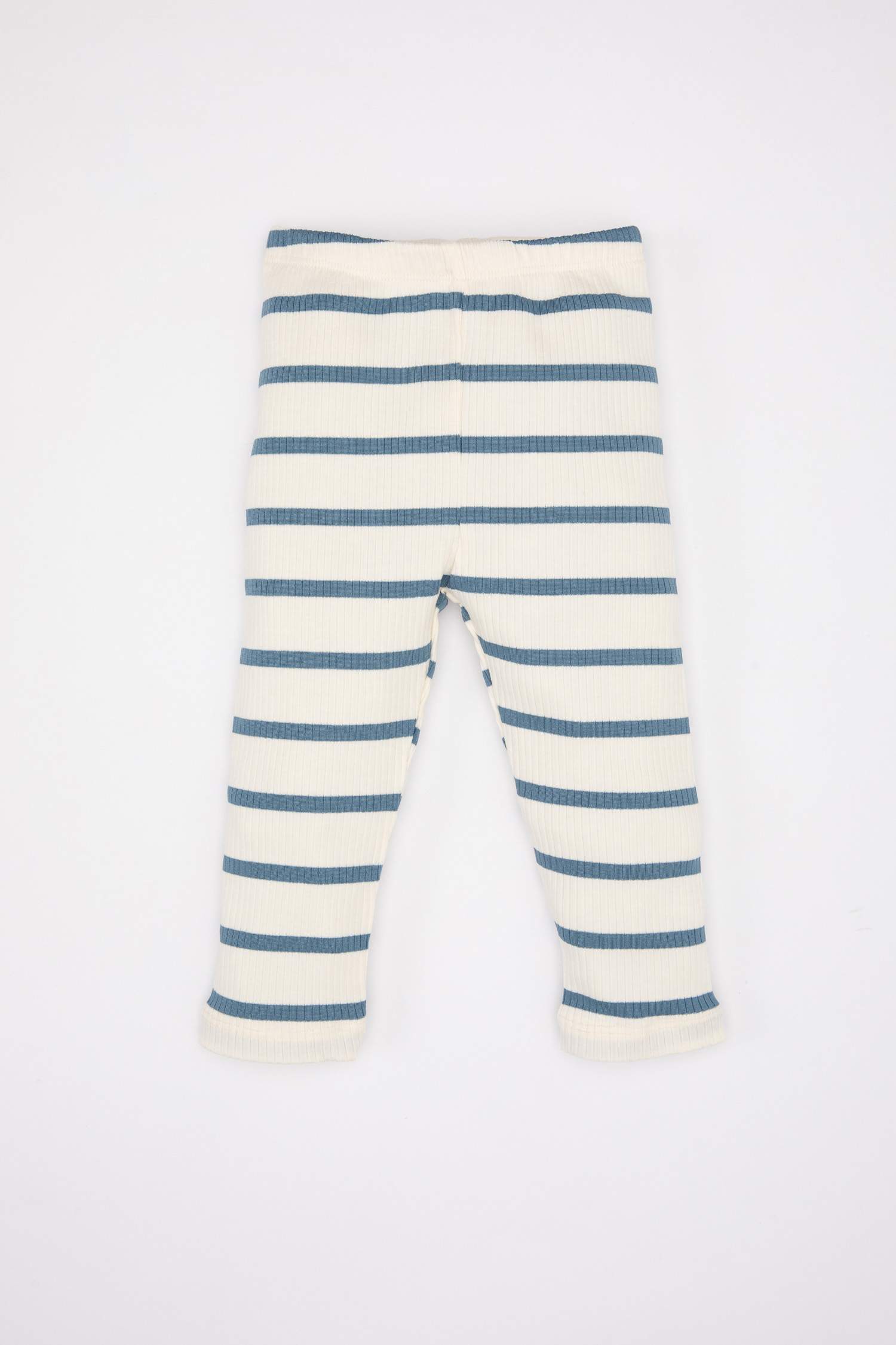 Baby Girl Striped Ribbed 2 Piece Pajama Set